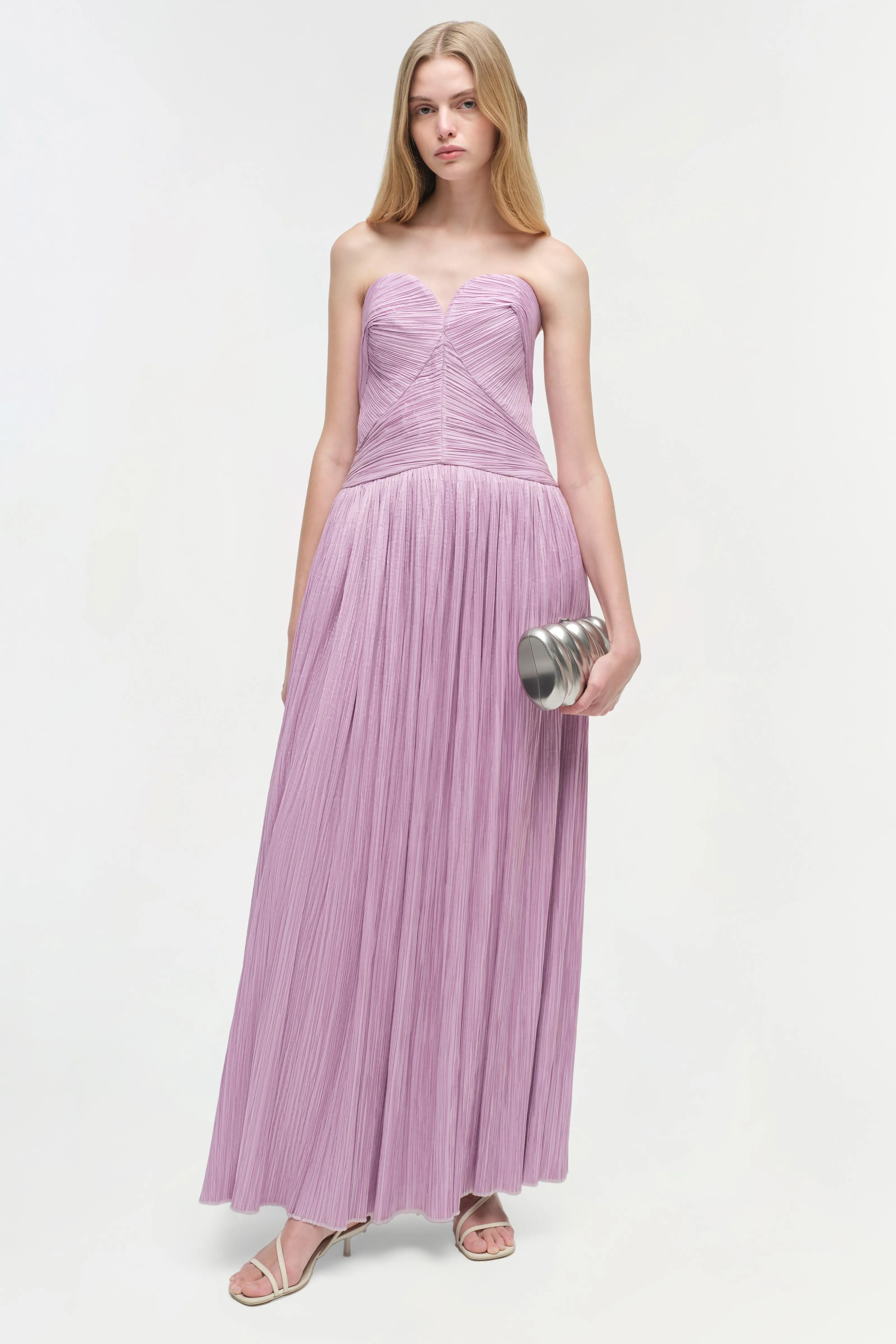 Aubriella Plisse Strapless Gown sold by Simkhai product image thumbnail 2