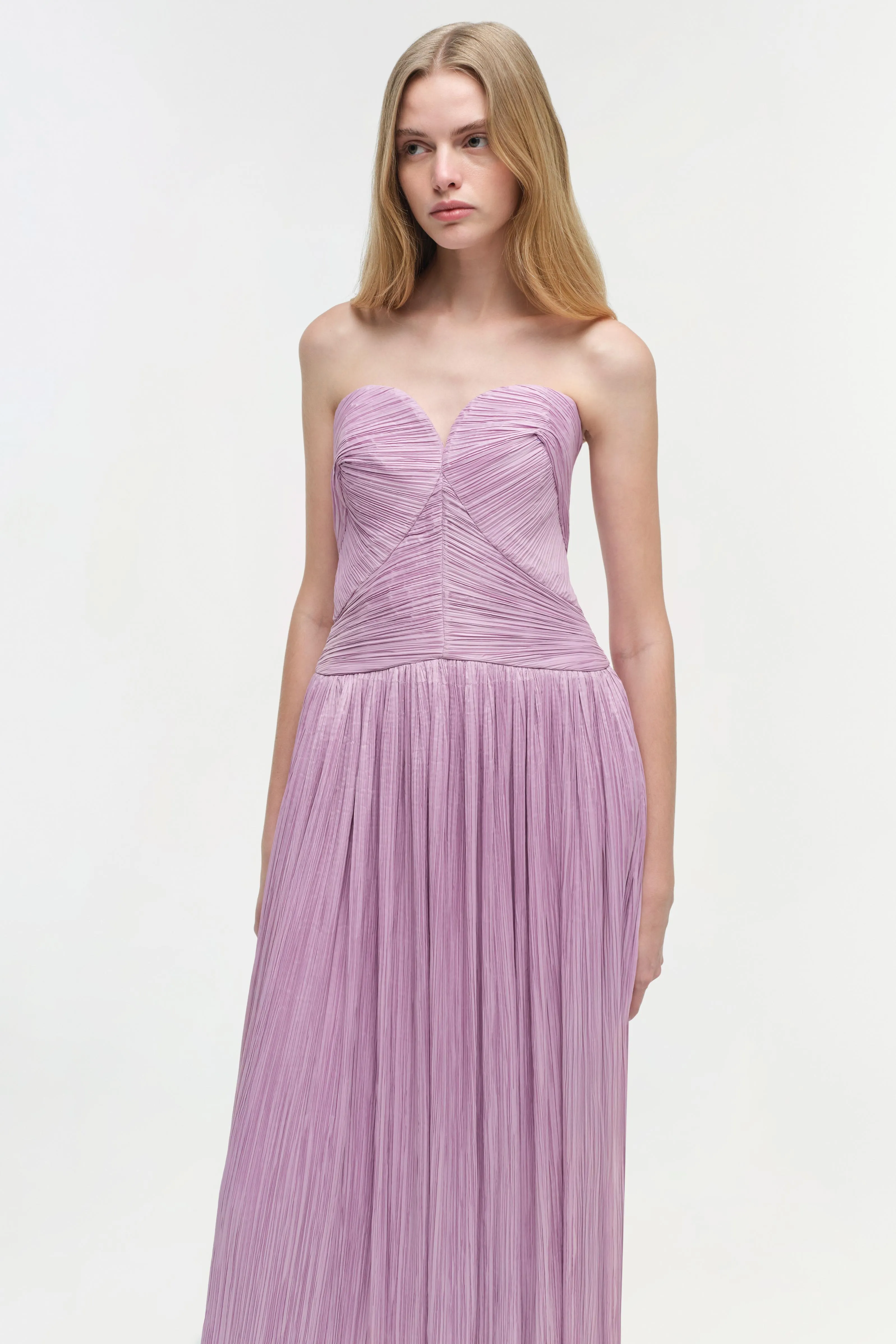 Aubriella Plisse Strapless Gown sold by Simkhai product image thumbnail 3