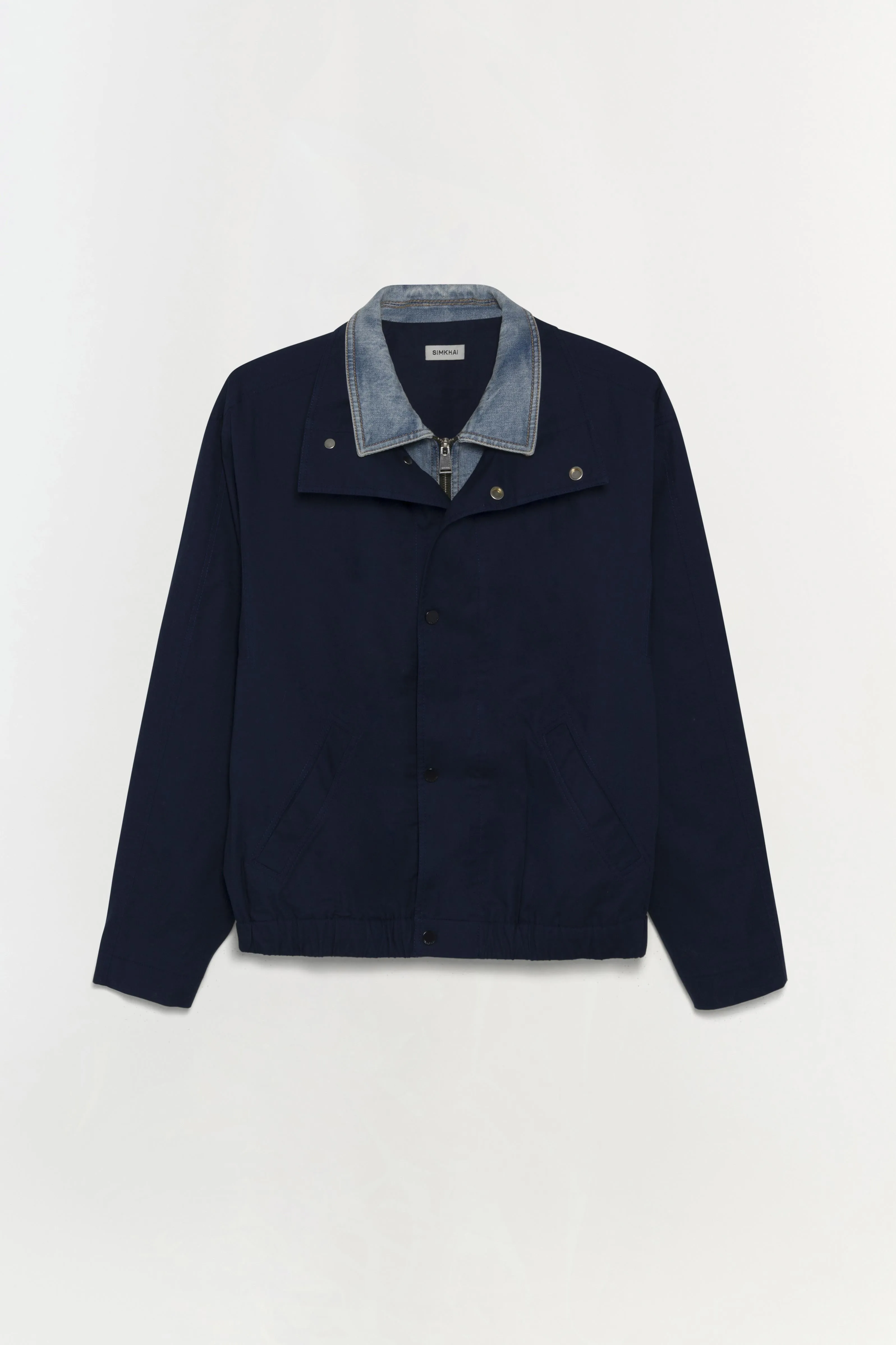 Apollo Denim Combo Jacket sold by Simkhai