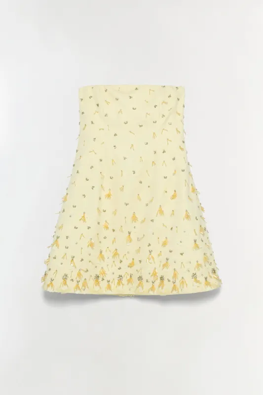 Yasmin Embellished Strapless Mini Dress sold by Simkhai