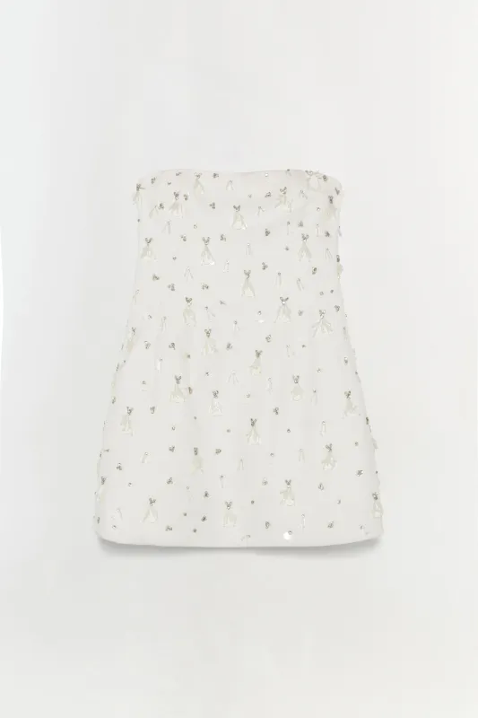 Yasmin Embellished Strapless Mini Dress sold by Simkhai