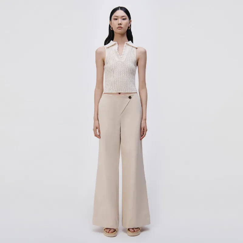 Imani Cotton Pointelle Polo made by Simkhai