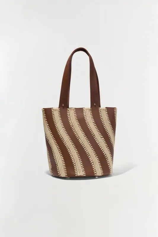 Talia Contrast Bucket Bag made by Simkhai