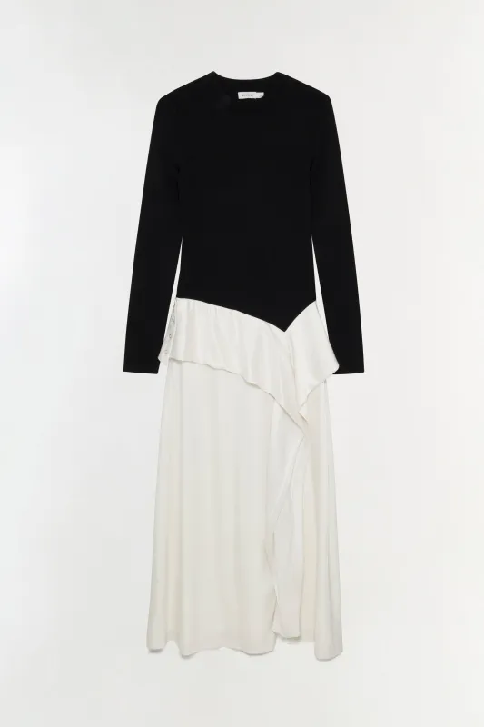 Ornella Knit Satin Midi Dress sold by Simkhai