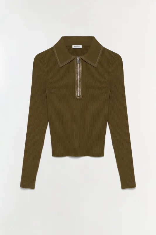 Livana Knit Combo Top sold by Simkhai