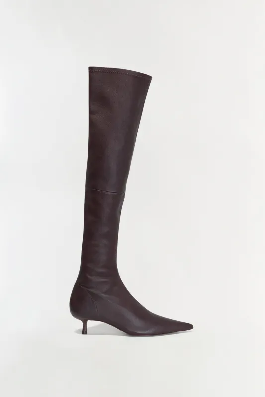 Joni Leather Over-The-Knee Boot sold by Simkhai