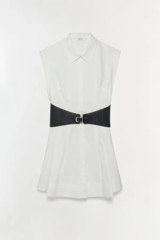 Adler Belted Cotton Mine Dress sold by Simkhai