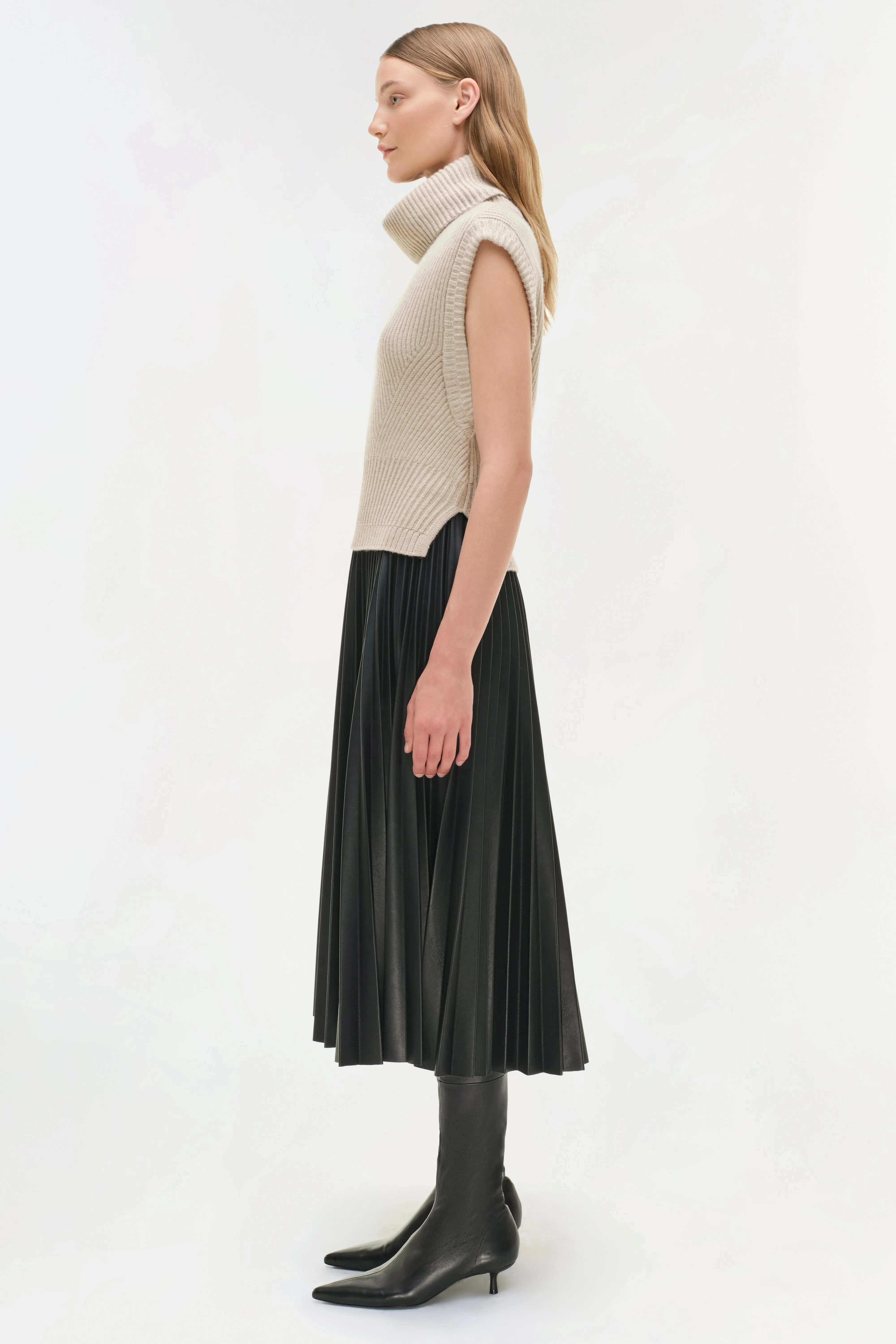 Kezia Vegan Leather Midi Skirt sold by Simkhai product image thumbnail 4