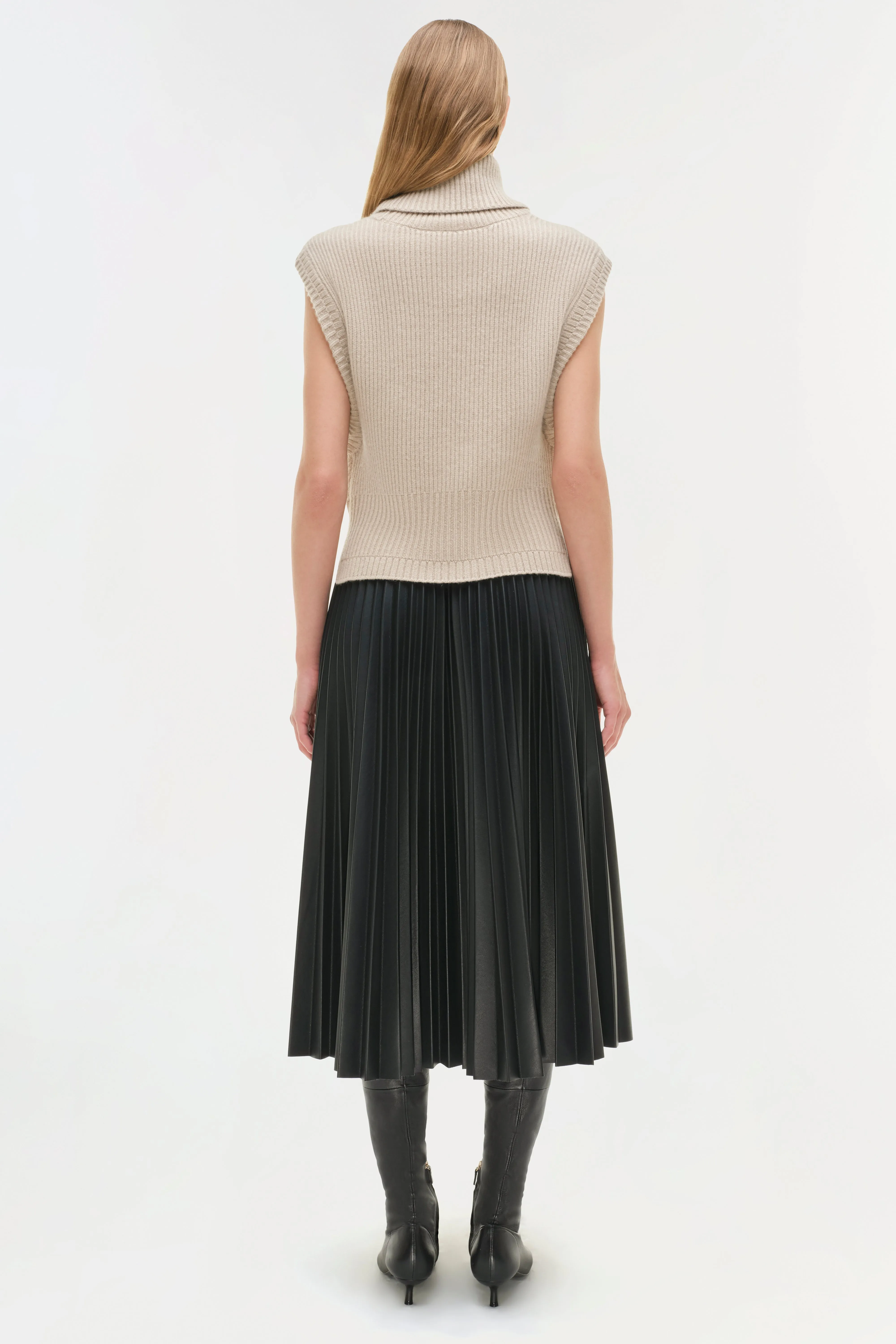 Kezia Vegan Leather Midi Skirt sold by Simkhai product image thumbnail 5