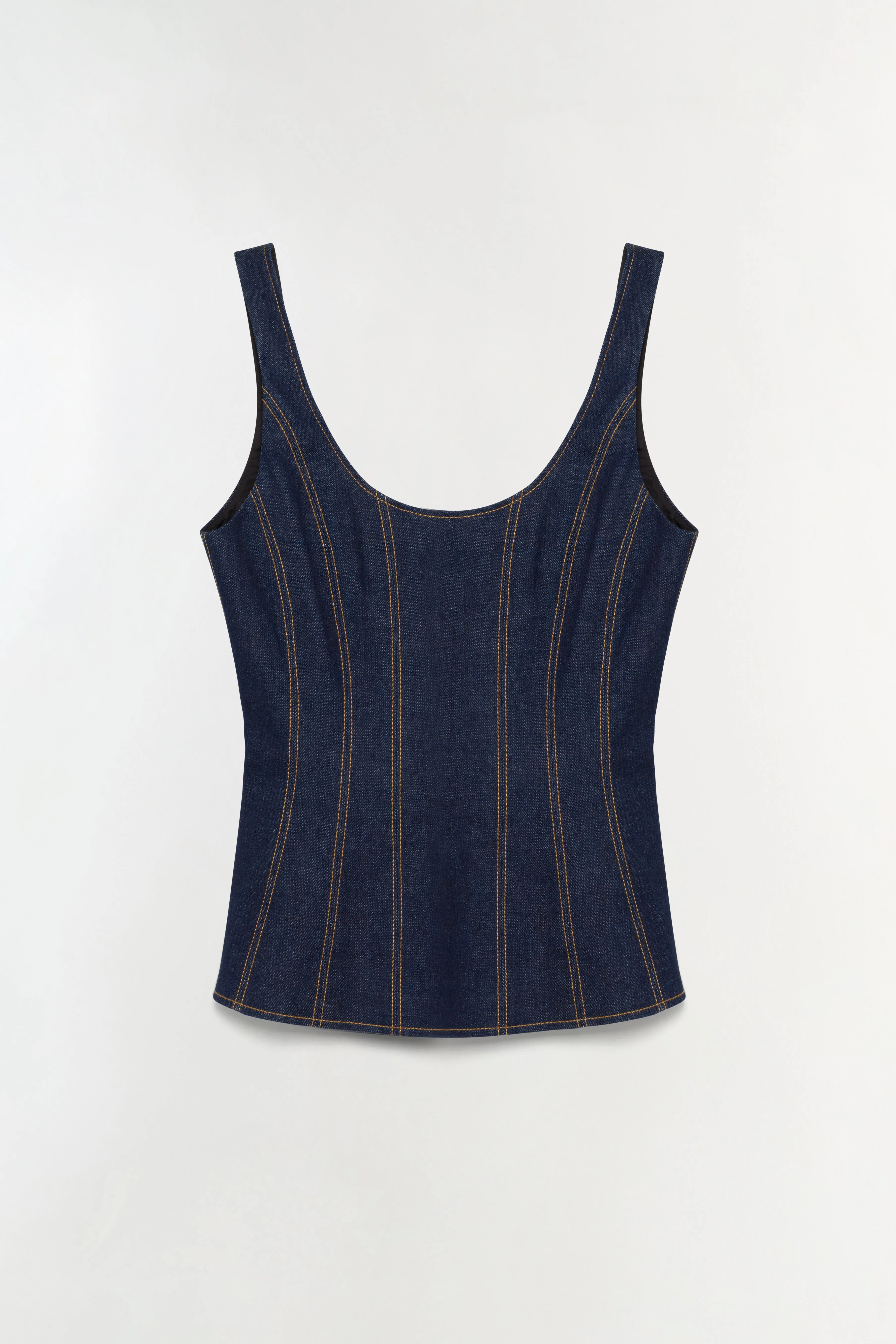 Lachlan Denim Bustier Top sold by Simkhai