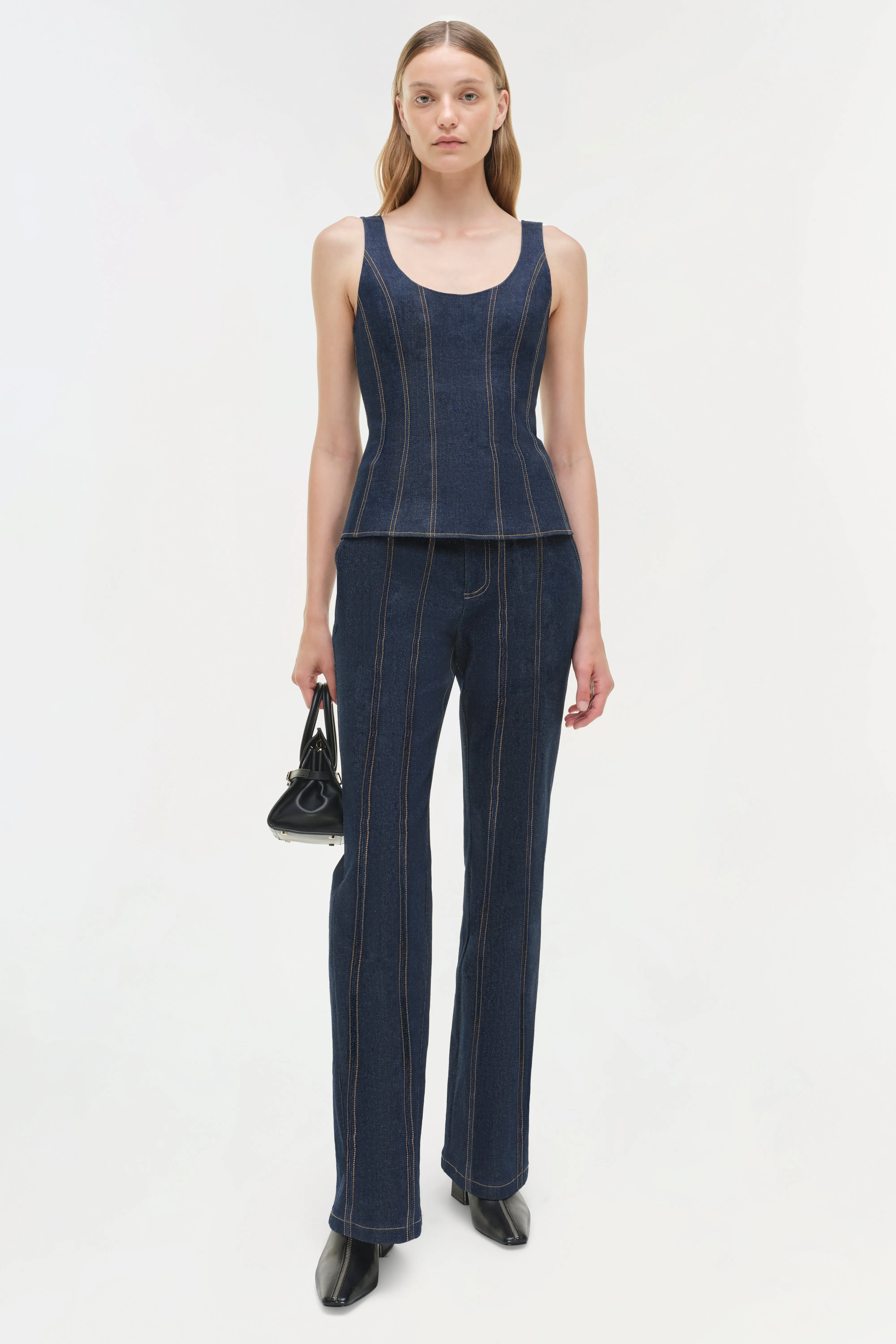 Lachlan Denim Bustier Top sold by Simkhai product image thumbnail 2