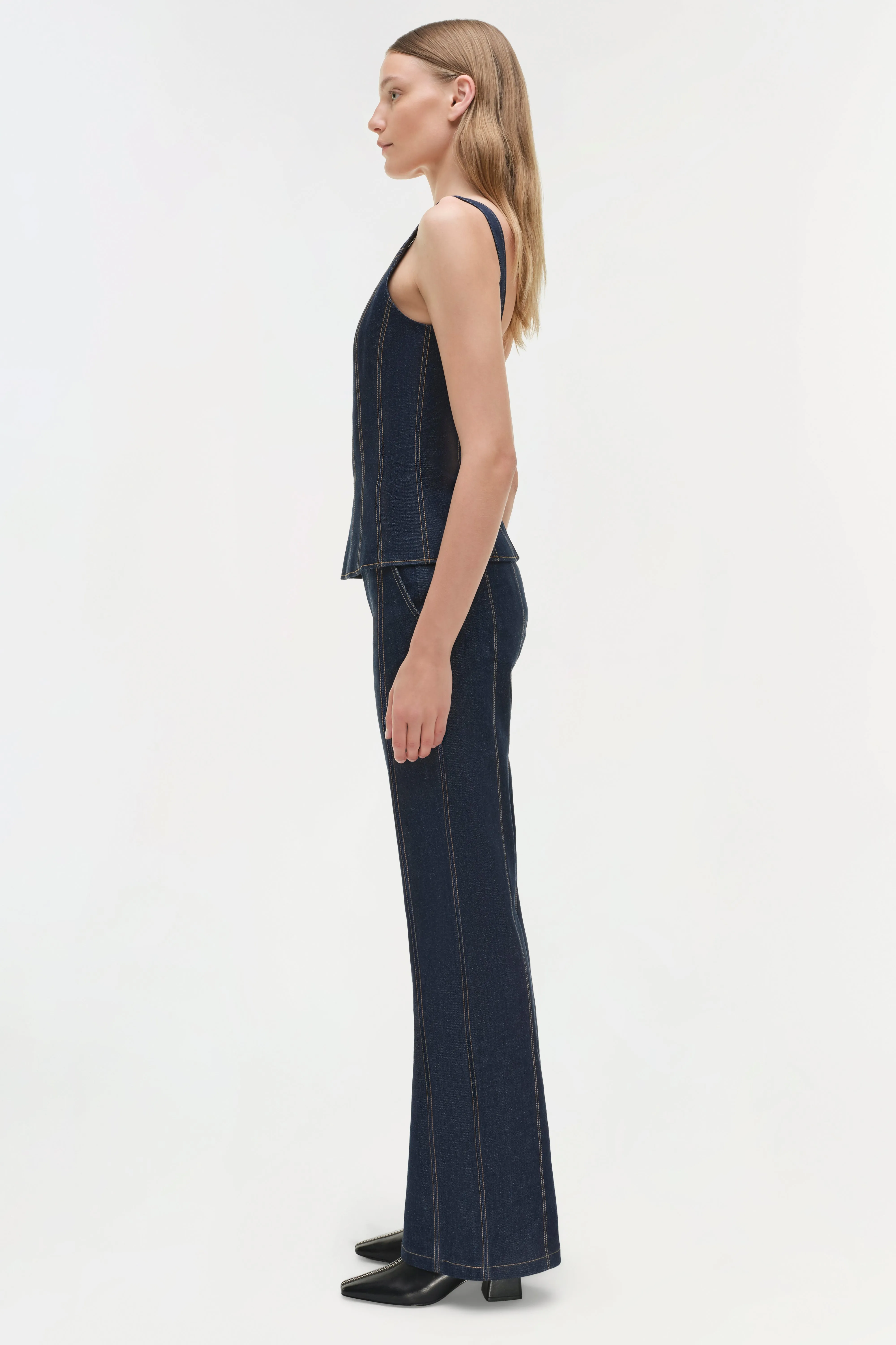 Lachlan Denim Bustier Top sold by Simkhai product image thumbnail 4