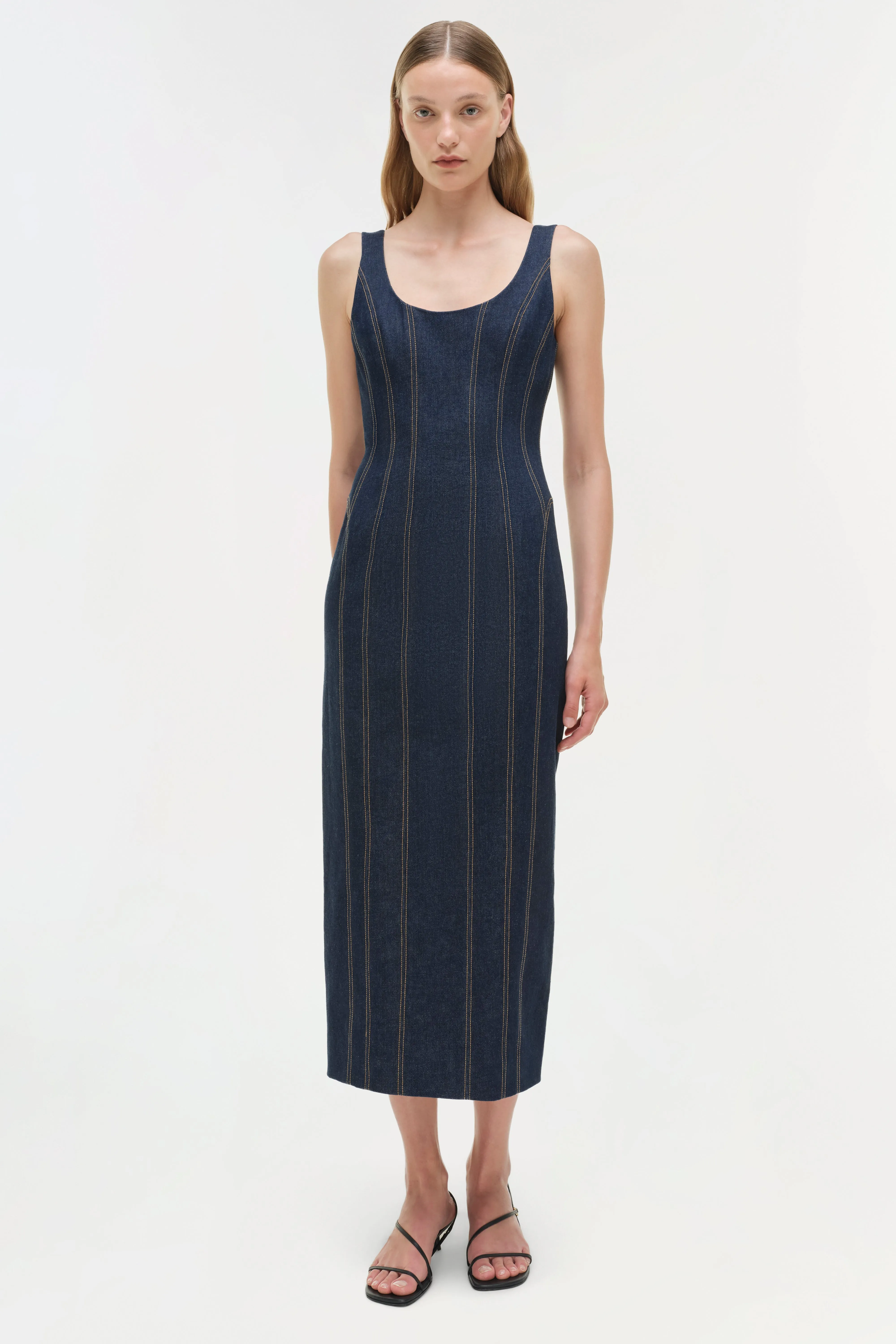 Hallie Denim Midi Dress sold by Simkhai product image thumbnail 2