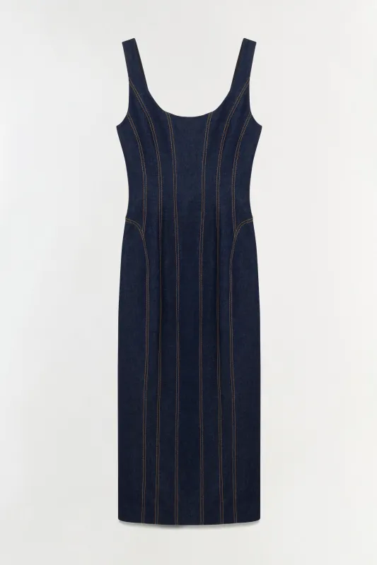 Hallie Denim Midi Dress made by Simkhai