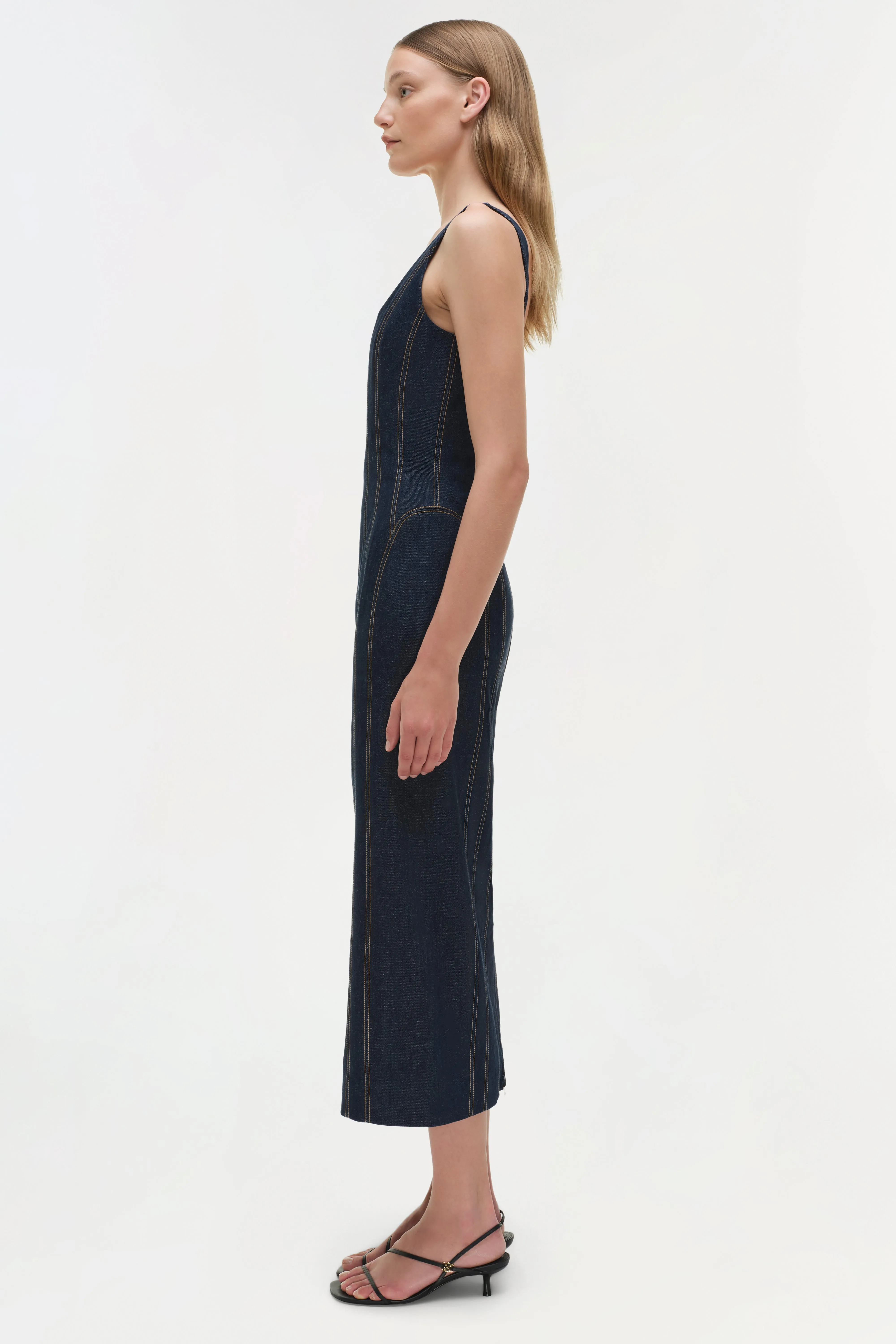 Hallie Denim Midi Dress sold by Simkhai product image thumbnail 4