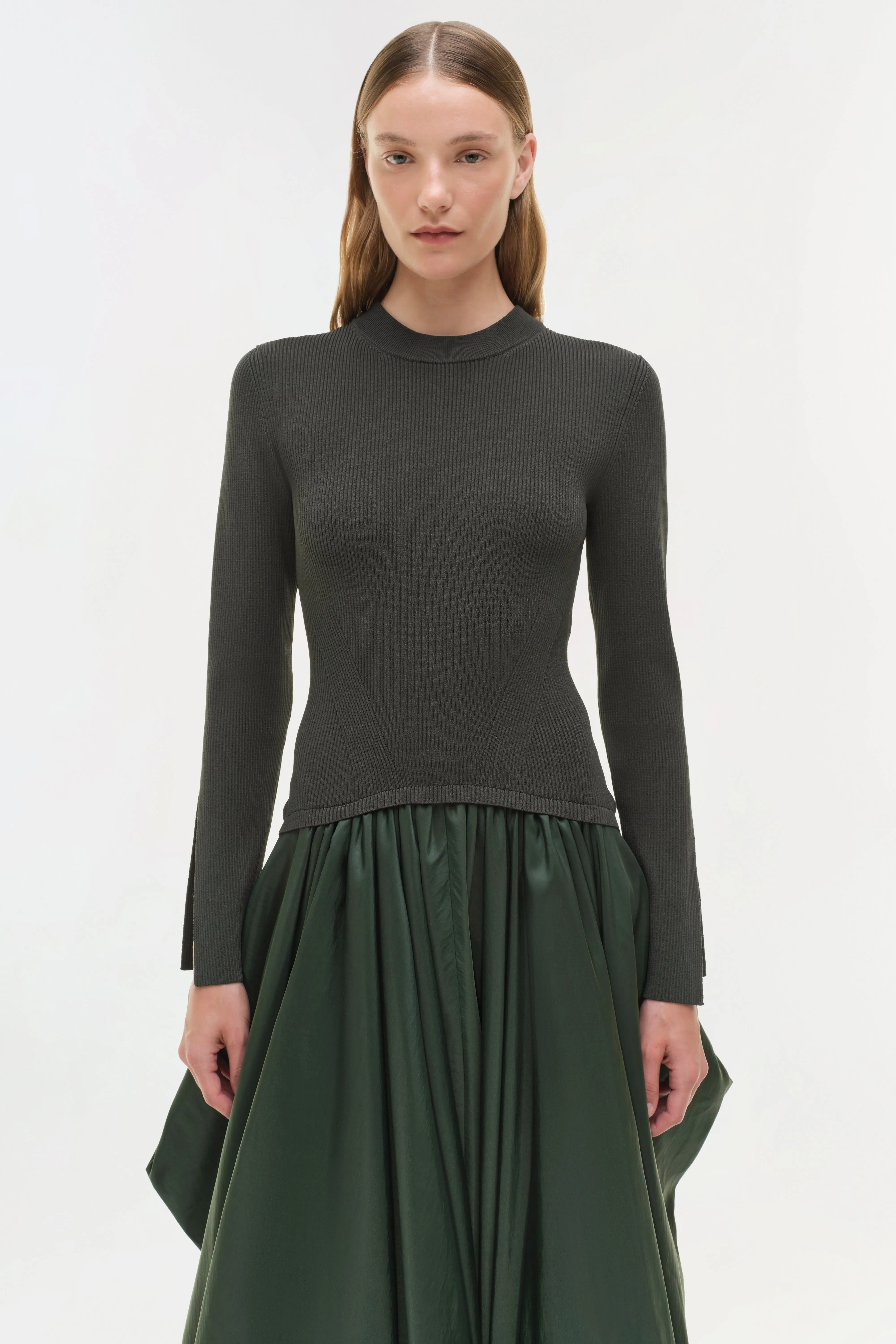 Kenlie Taffeta Knit Midi Dress sold by Simkhai product image thumbnail 3