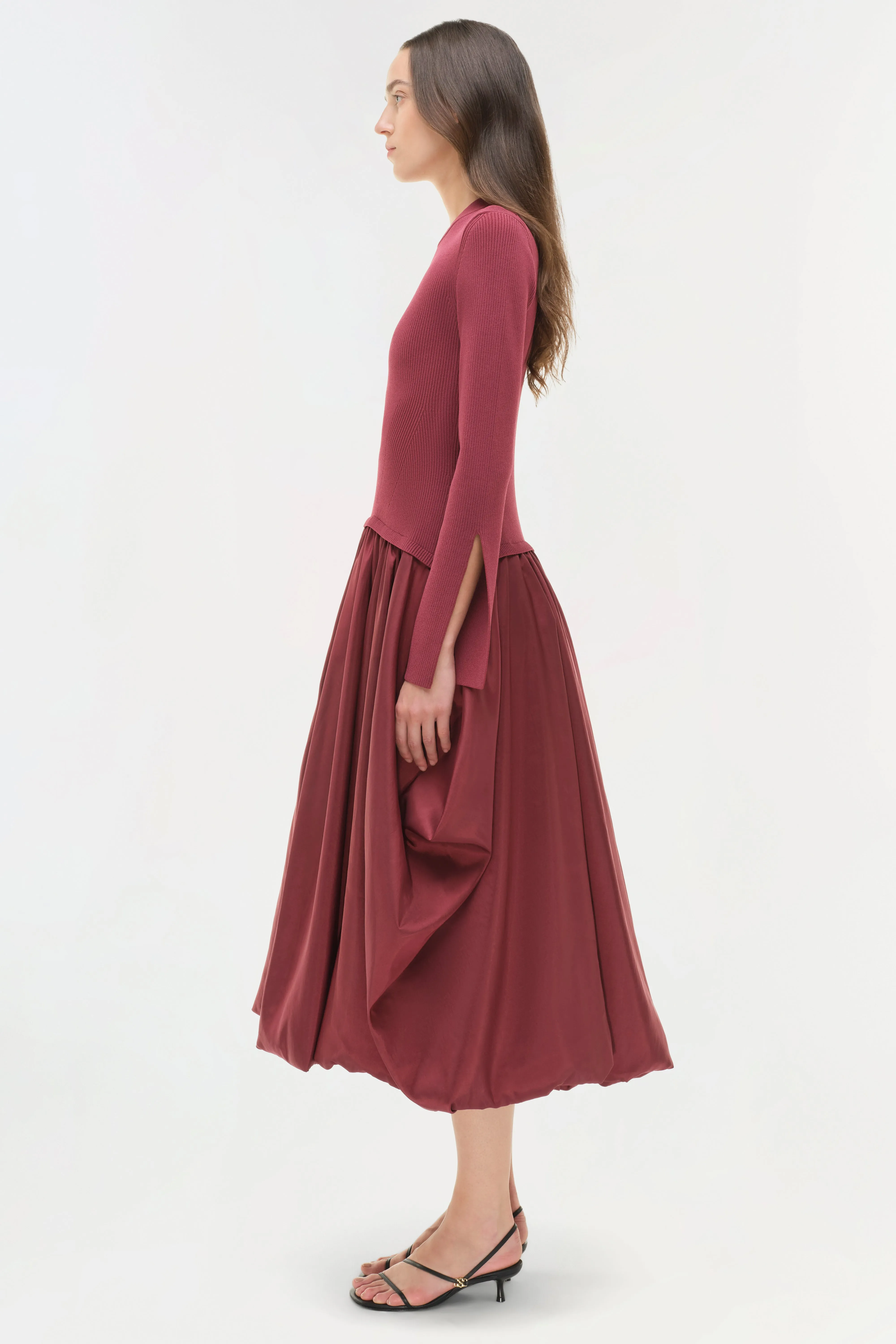 Kenlie Taffeta Knit Midi Dress sold by Simkhai product image thumbnail 4