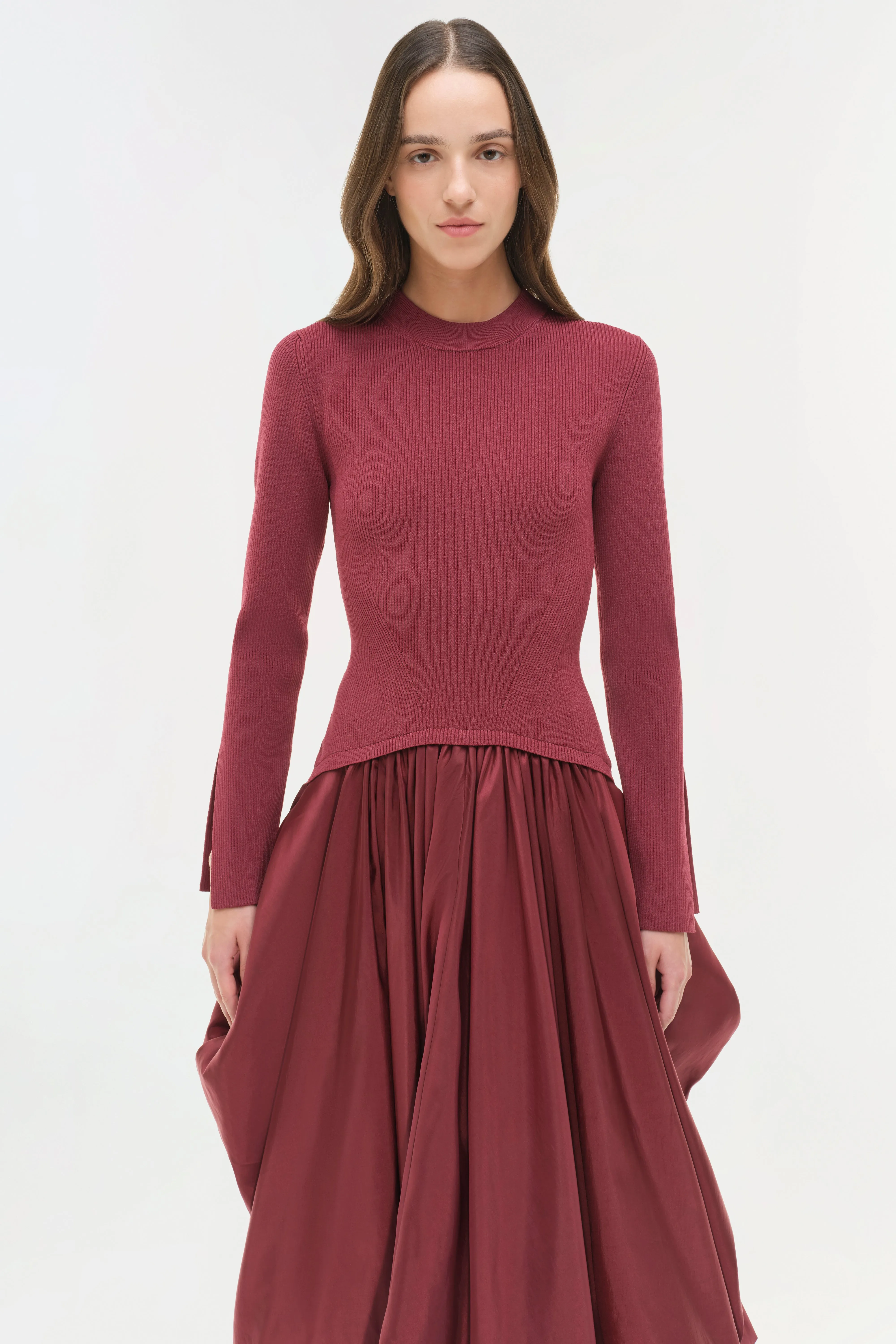 Kenlie Taffeta Knit Midi Dress sold by Simkhai product image thumbnail 3