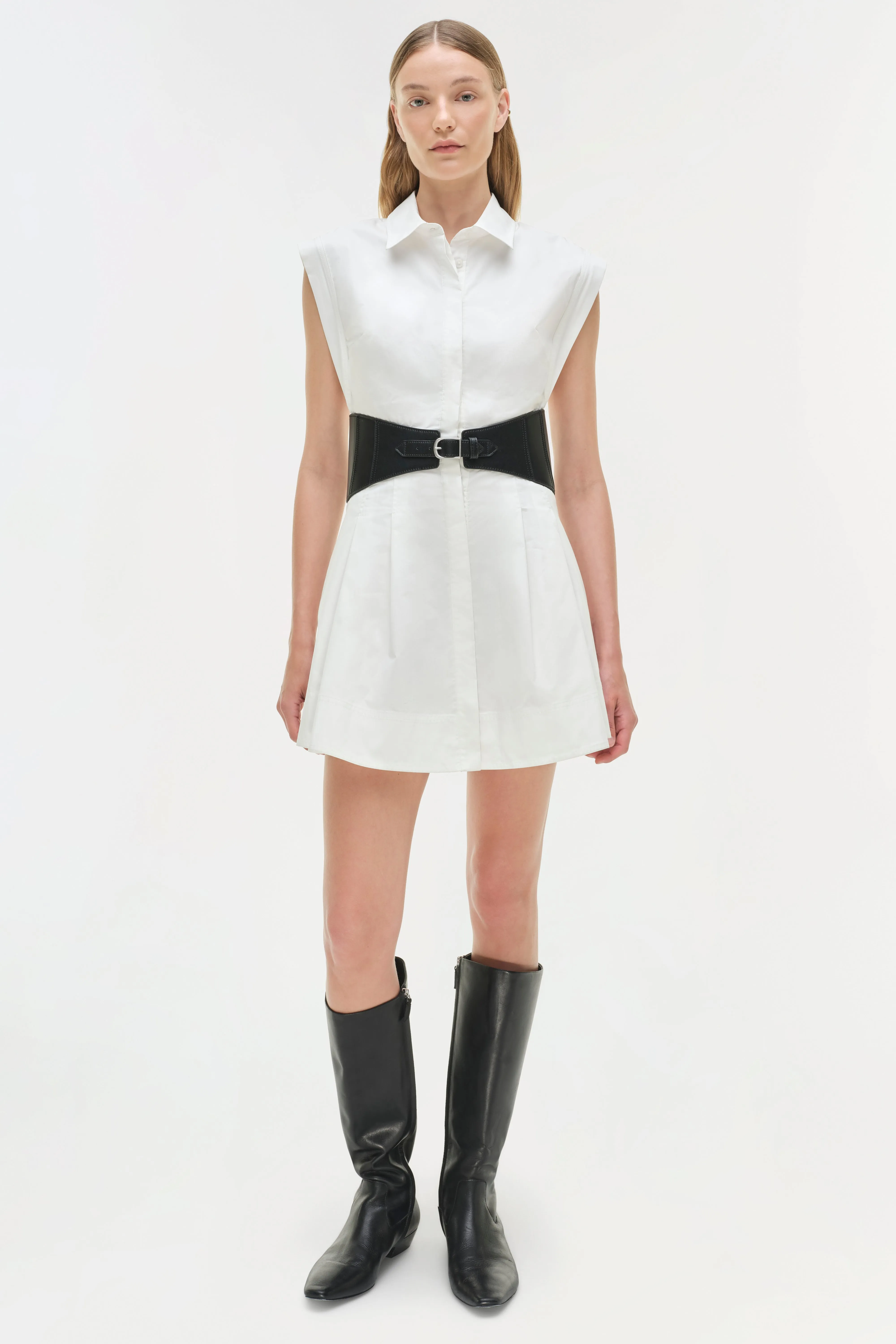 Adler Belted Cotton Mini Dress sold by Simkhai product image thumbnail 2