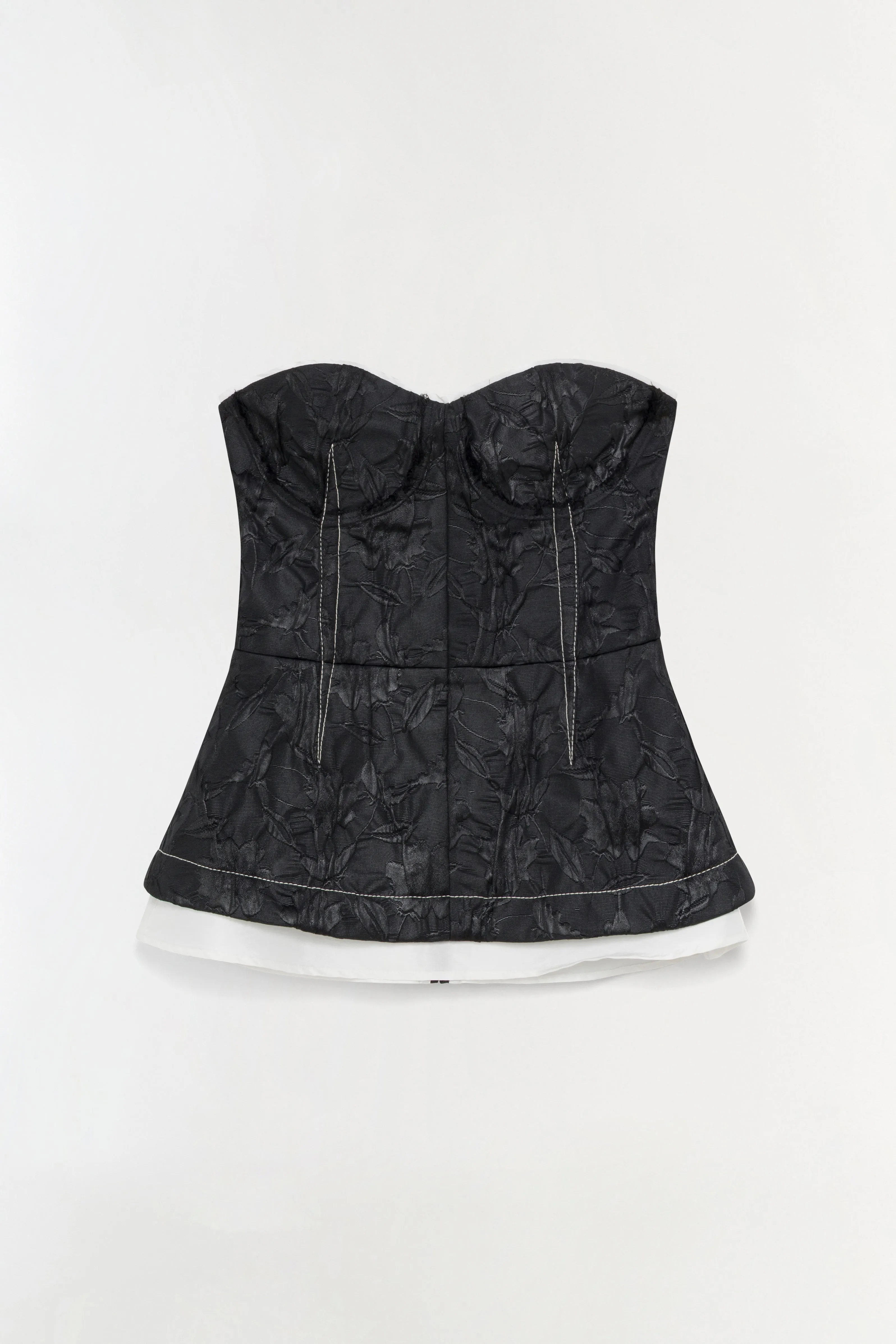 Zander Jacquard Bustier Top sold by Simkhai