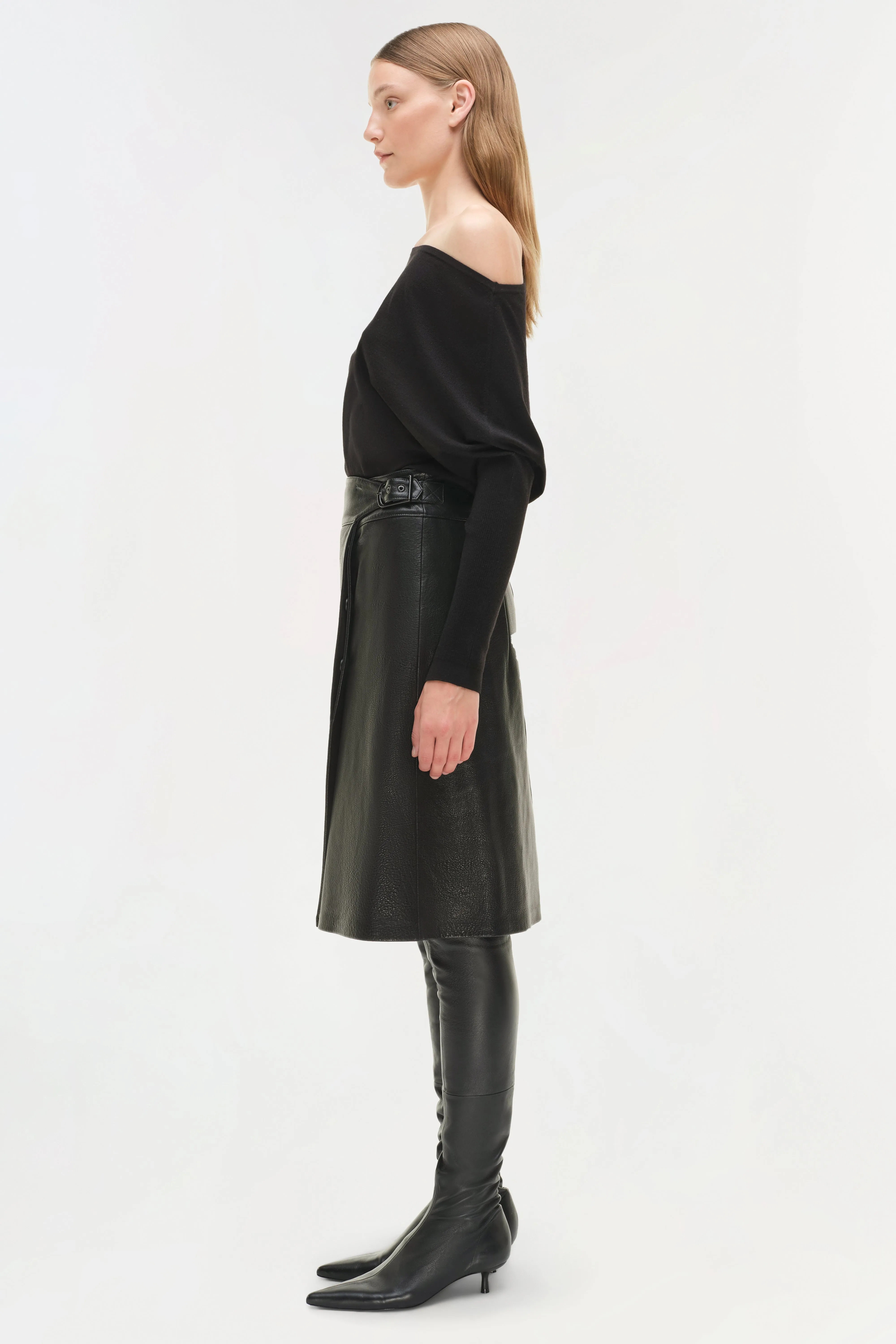 Raddix Leather Midi Skirt sold by Simkhai product image thumbnail 5