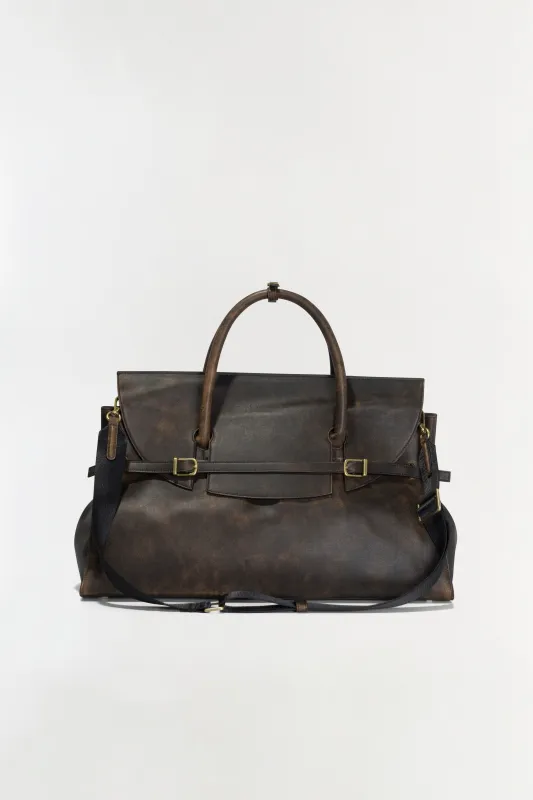 River Leather Weekender Tote made by Simkhai