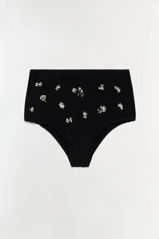 Georgie Embellished Knit Knickers made by Simkhai