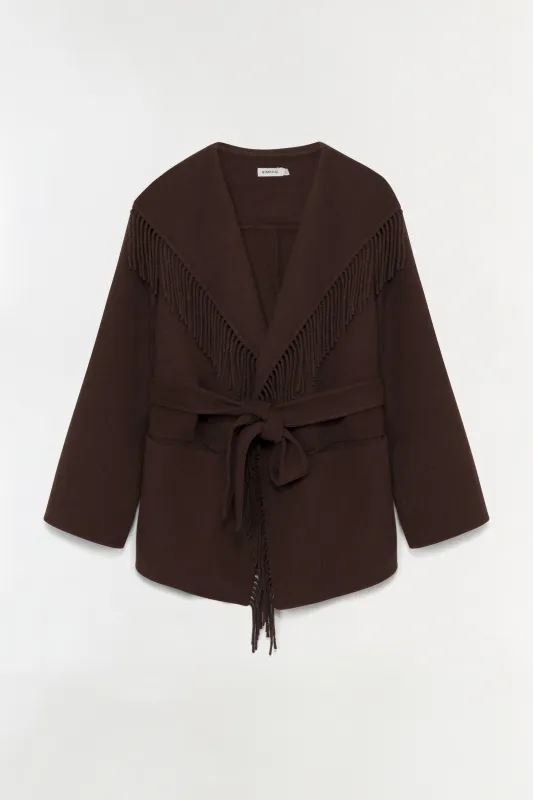 Rowen Fringe Jacket made by Simkhai