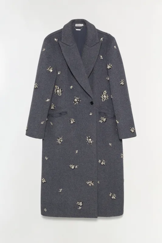 Gianni Embellished Wool Coat sold by Simkhai