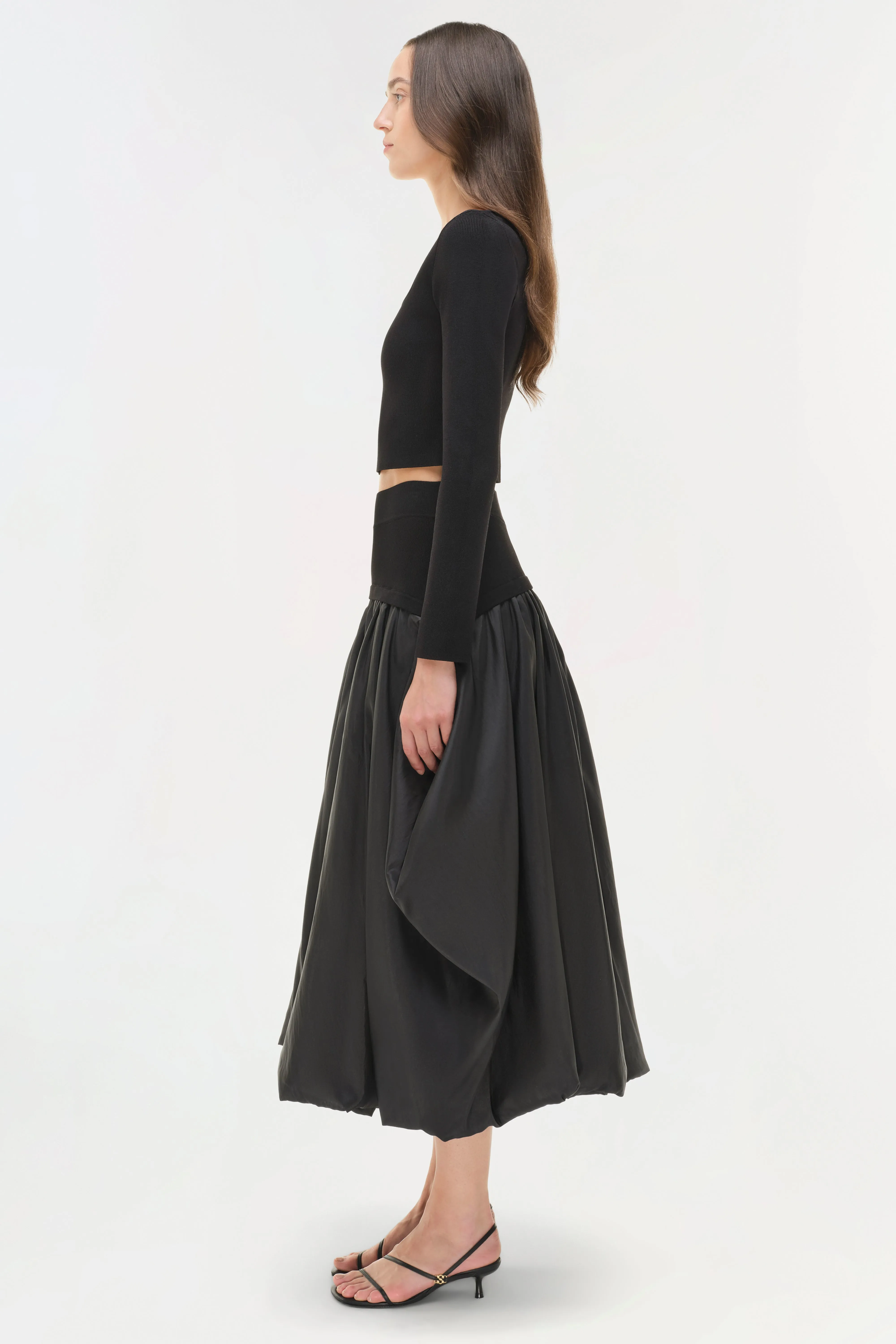 Corinn Taffeta Knit Midi Skirt sold by Simkhai product image thumbnail 4