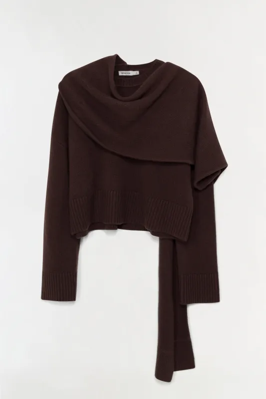 Elson Wool Cashmere Scarf Sweater made by Simkhai