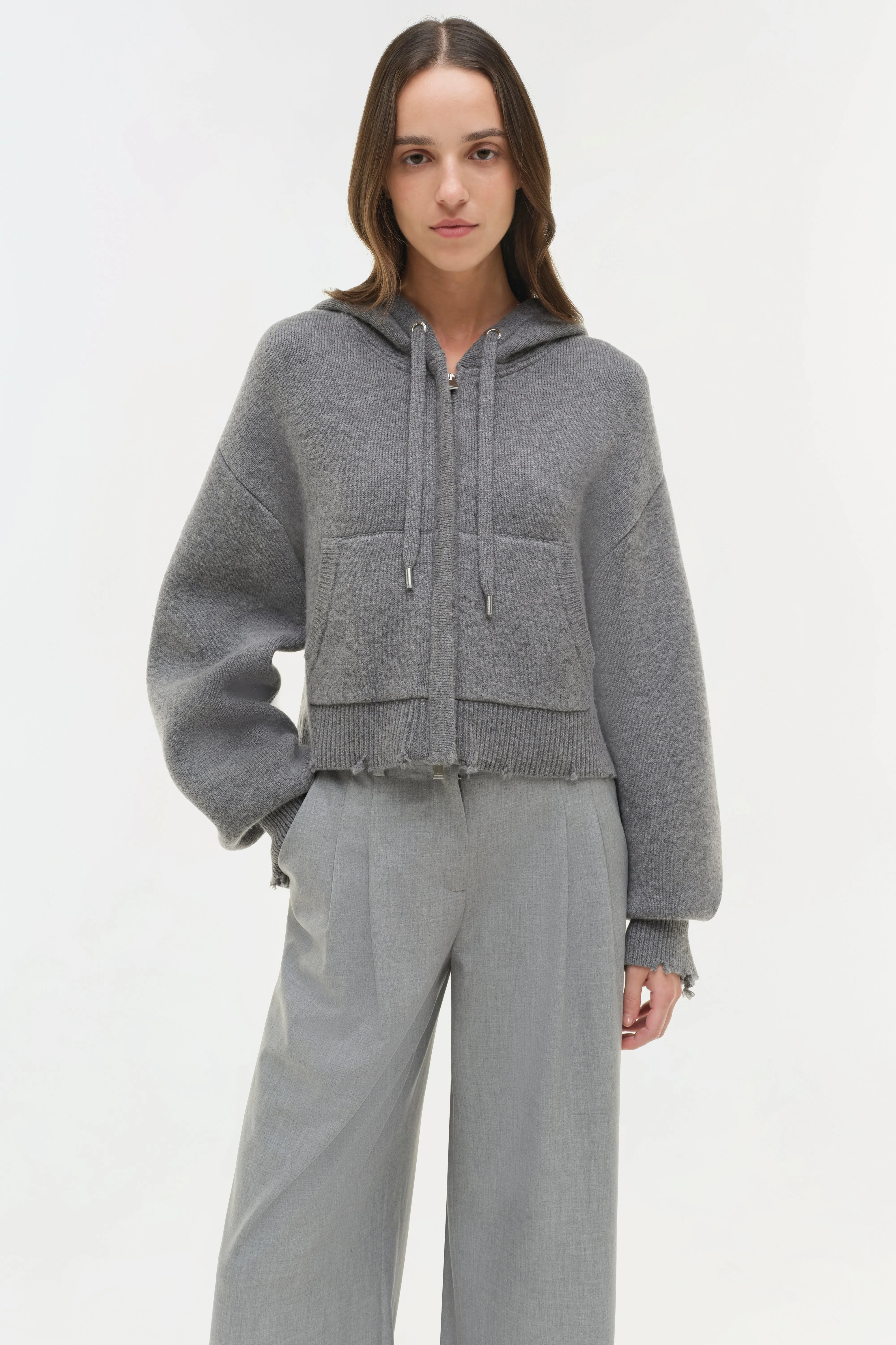 Dakota Wool Cropped Hoodie sold by Simkhai product image thumbnail 3