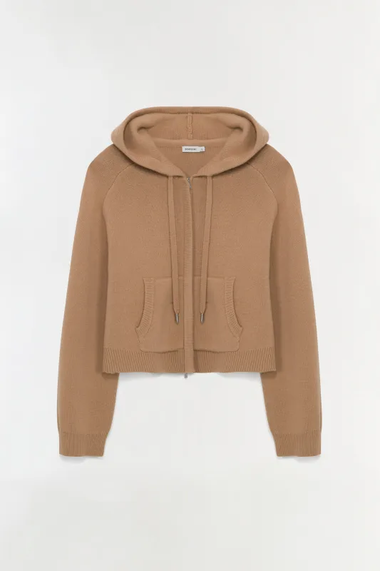 Dakota Wool Cropped Hoodie made by Simkhai