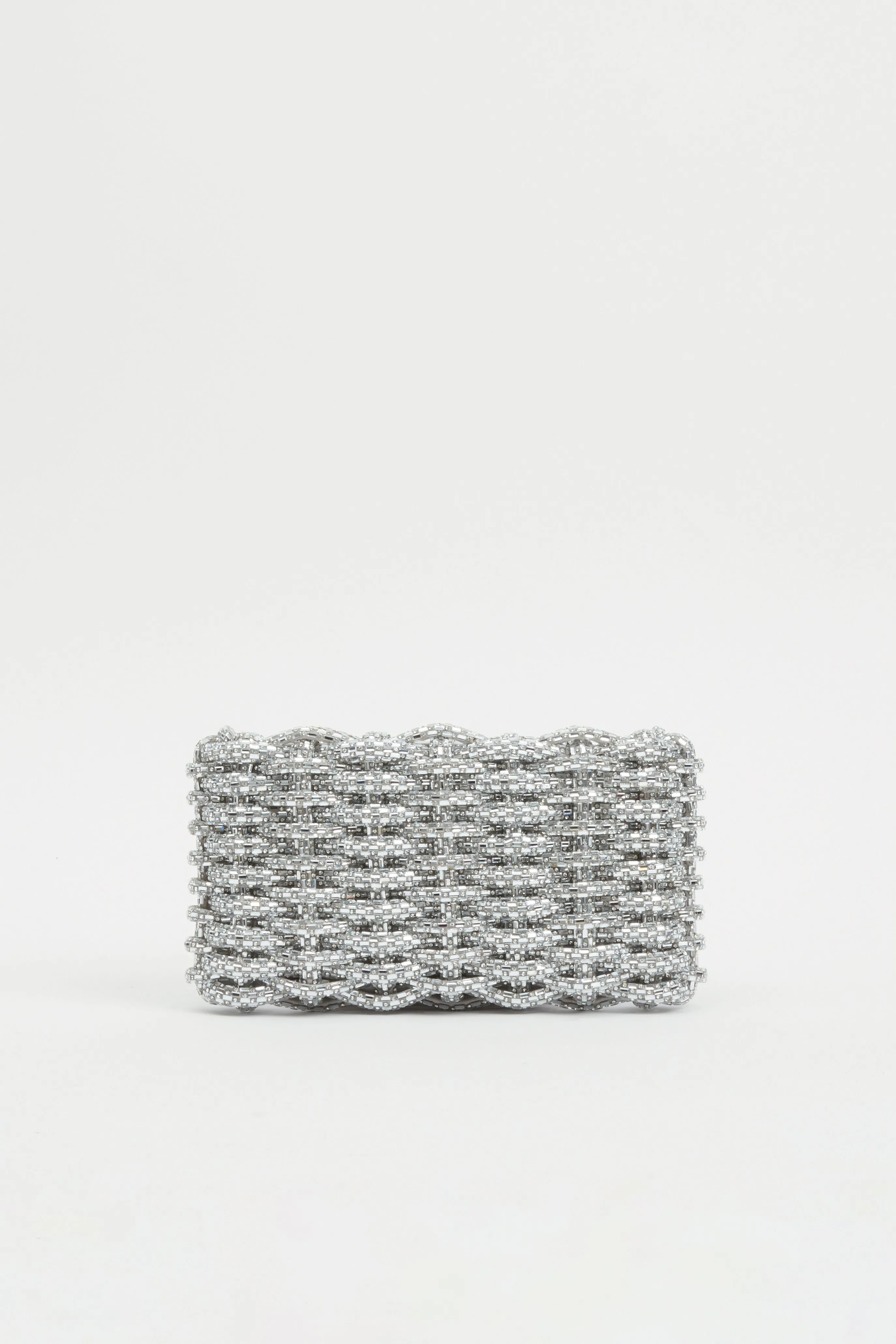 Morgan Woven Rhinestone Clutch sold by Simkhai