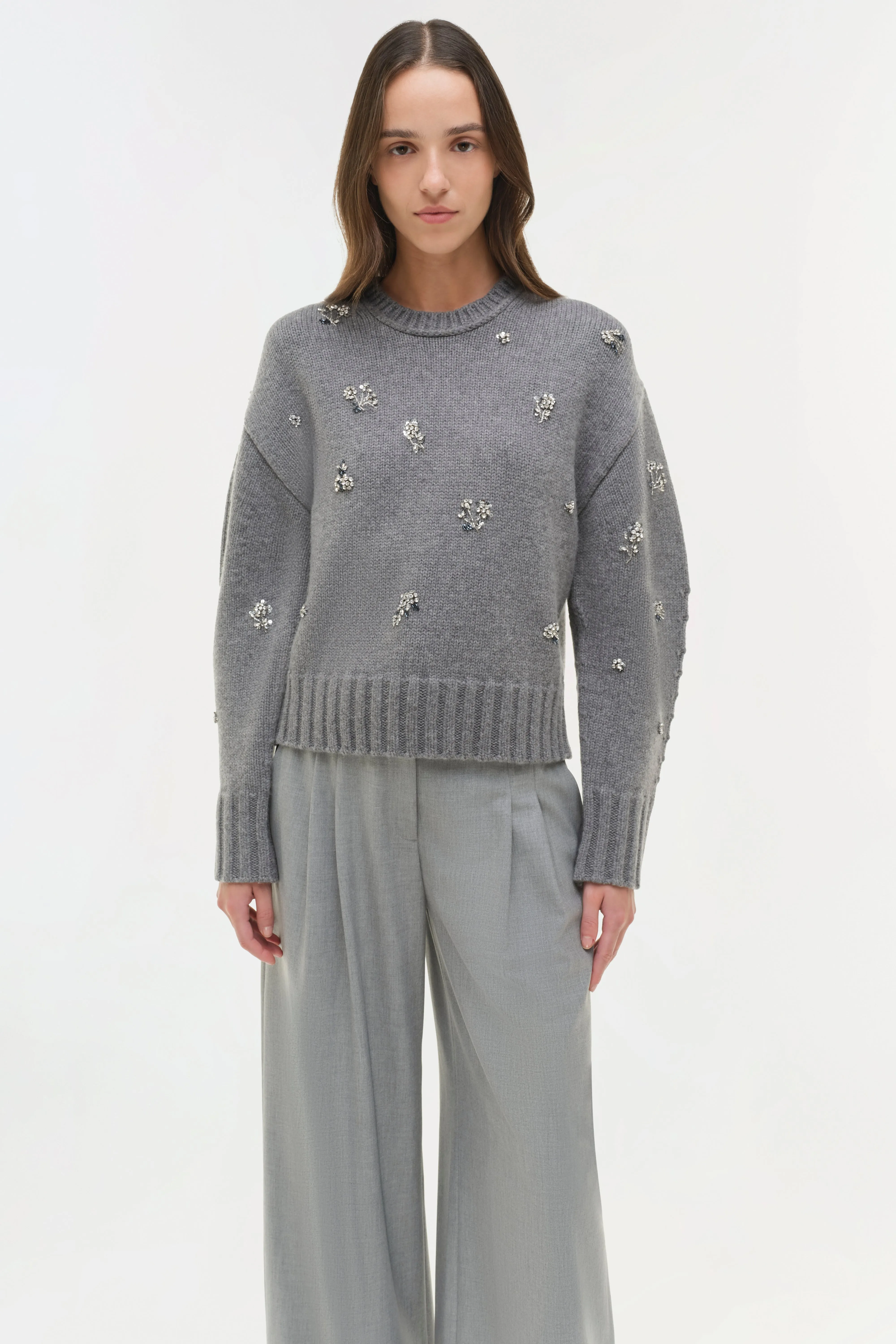 Coraline Embellished Knit Crewneck sold by Simkhai product image thumbnail 3