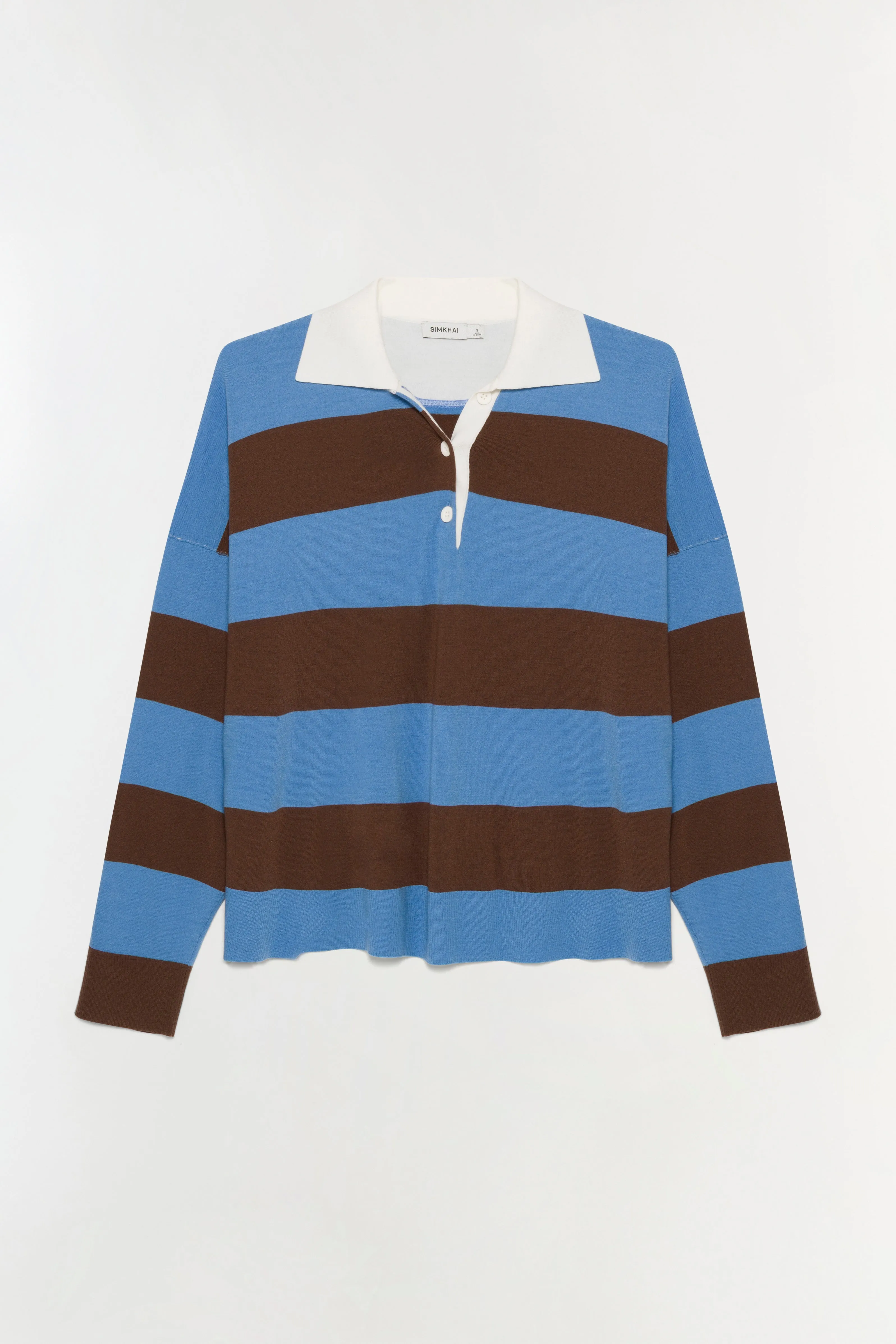 Carson Knit Rugby Polo sold by Simkhai