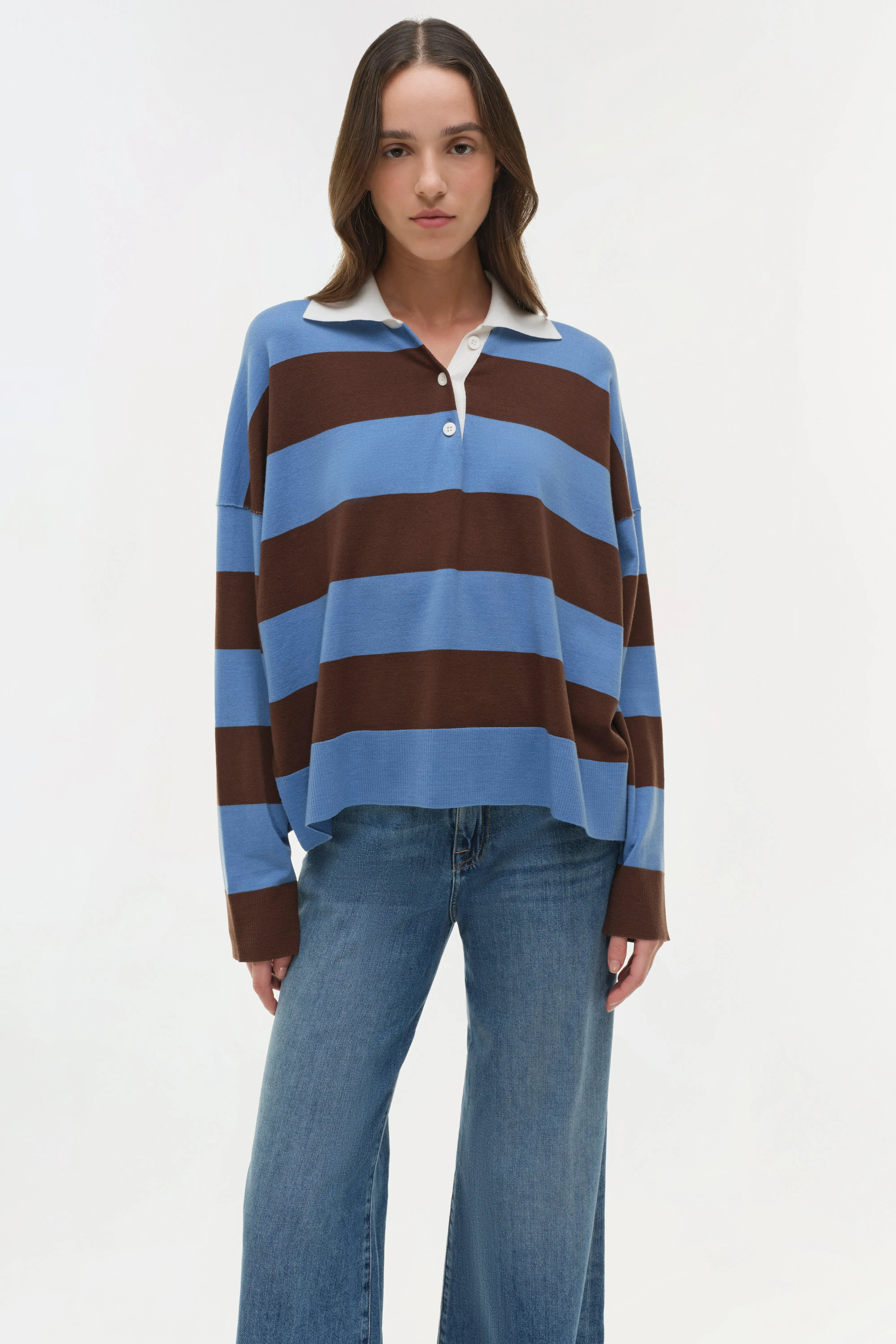 Carson Knit Rugby Polo sold by Simkhai product image thumbnail 3