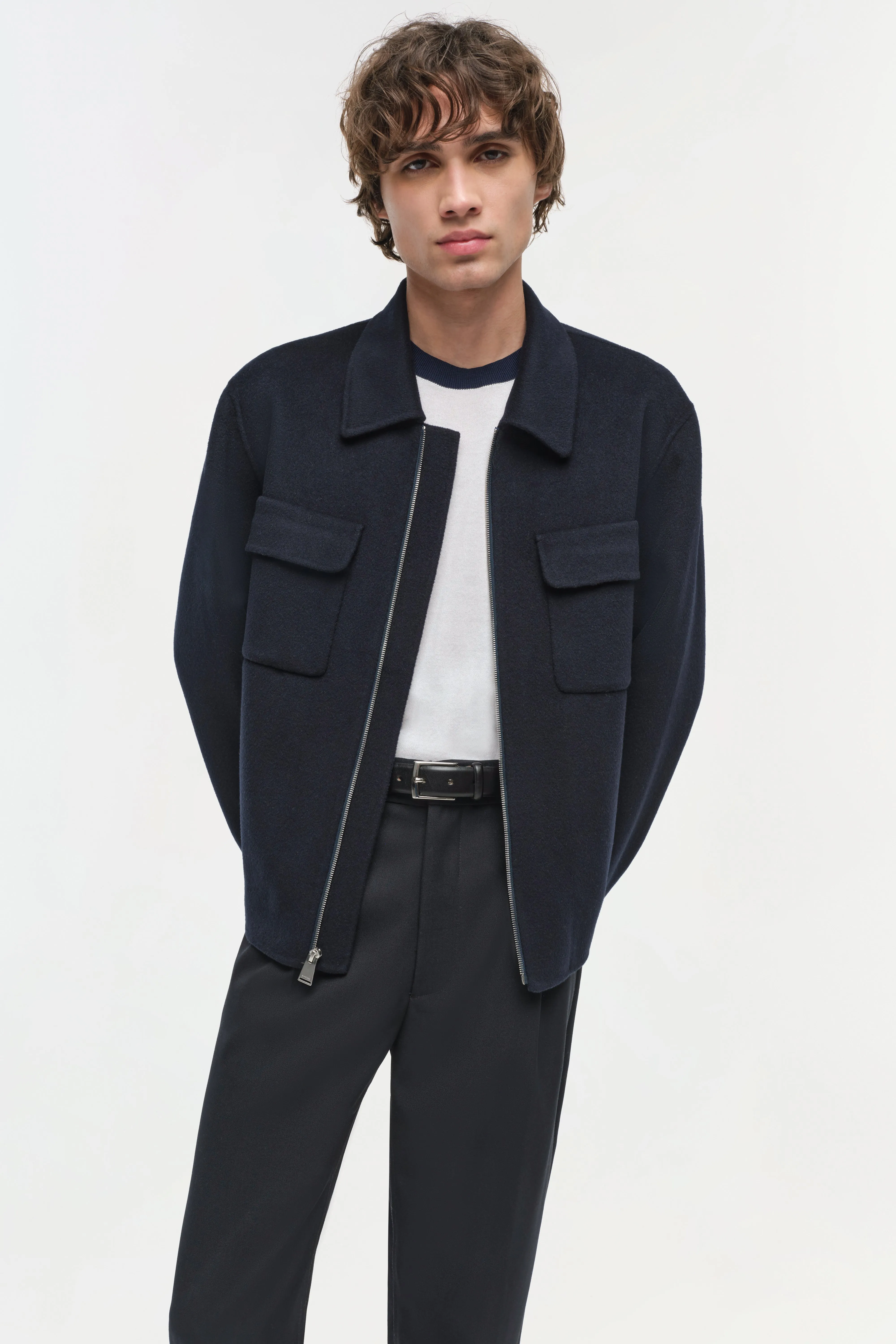 Dennis Wool Zip Up Jacket sold by Simkhai product image thumbnail 3