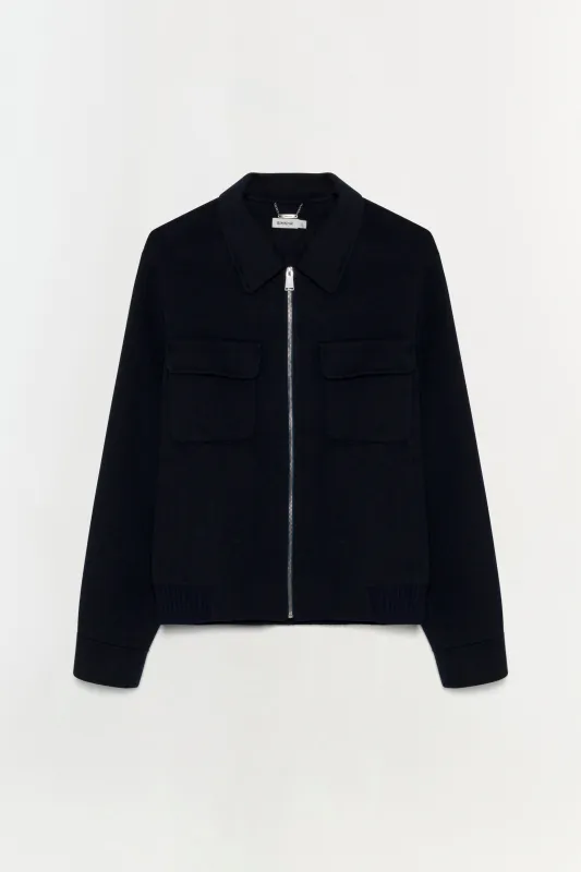 Dennis Wool Zip Up Jacket made by Simkhai