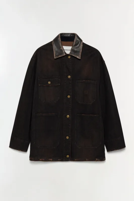 Larz Denim Chore Jacket sold by Simkhai