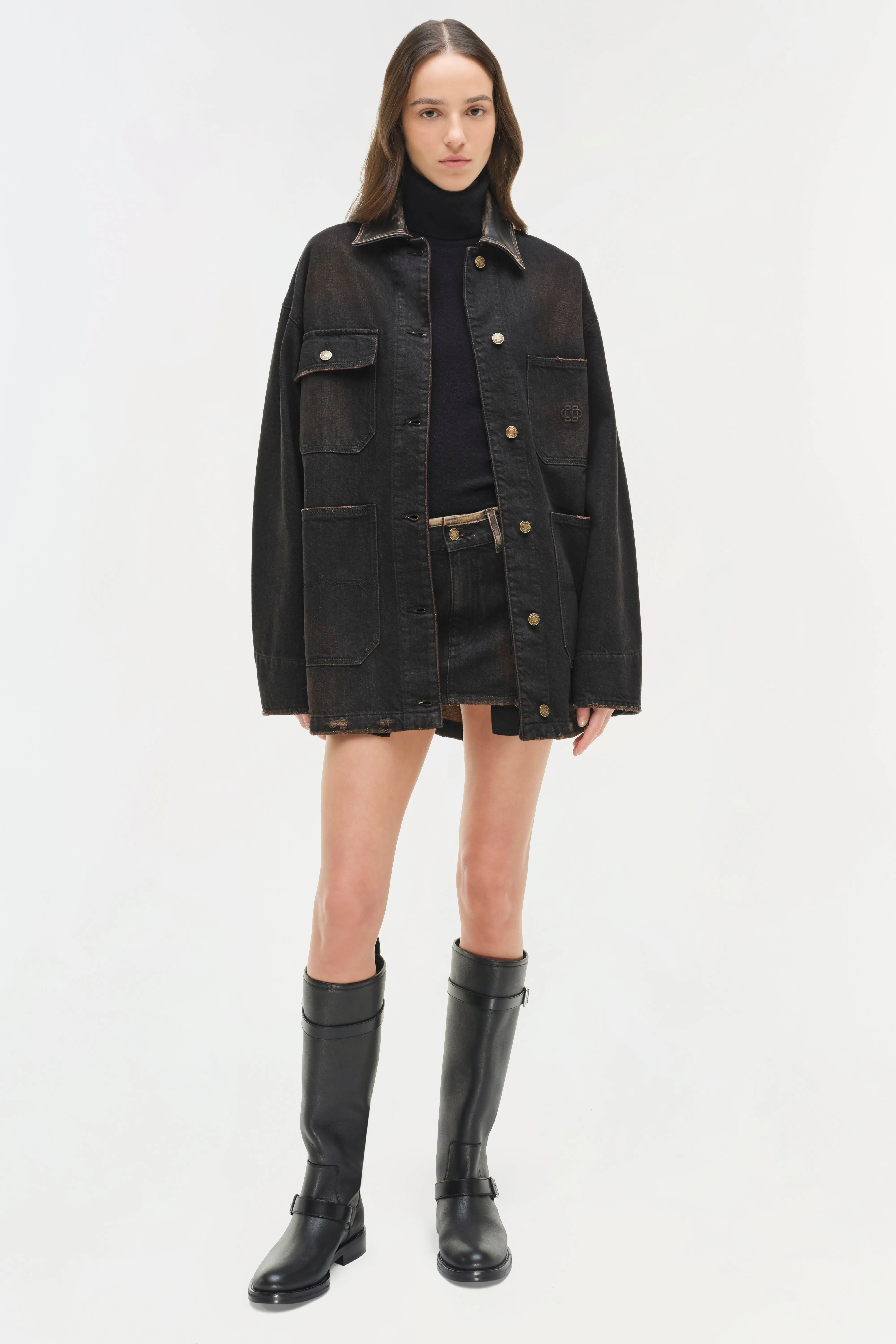 Larz Denim Chore Jacket sold by Simkhai product image thumbnail 2