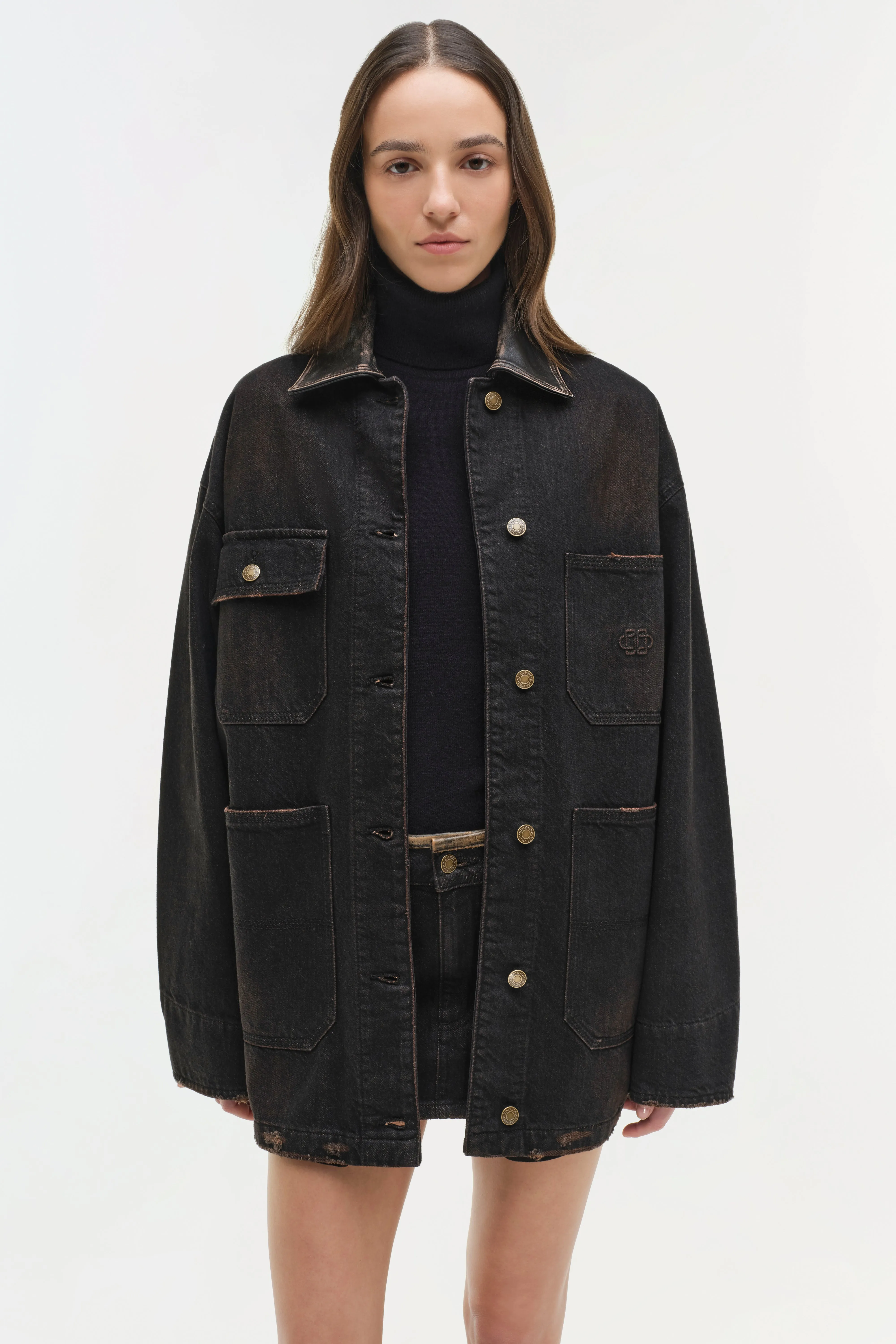 Larz Denim Chore Jacket sold by Simkhai product image thumbnail 3