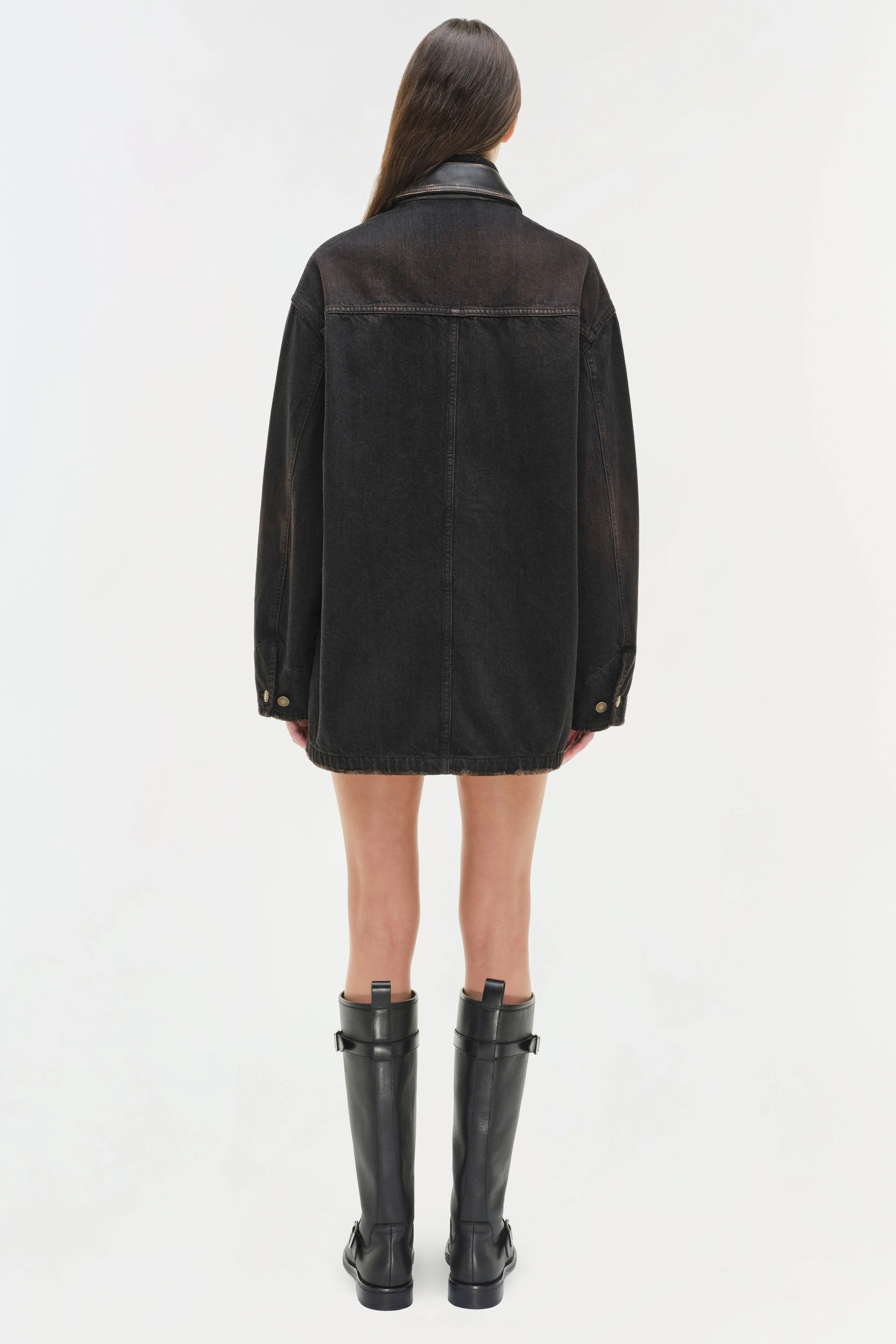 Larz Denim Chore Jacket sold by Simkhai product image thumbnail 4