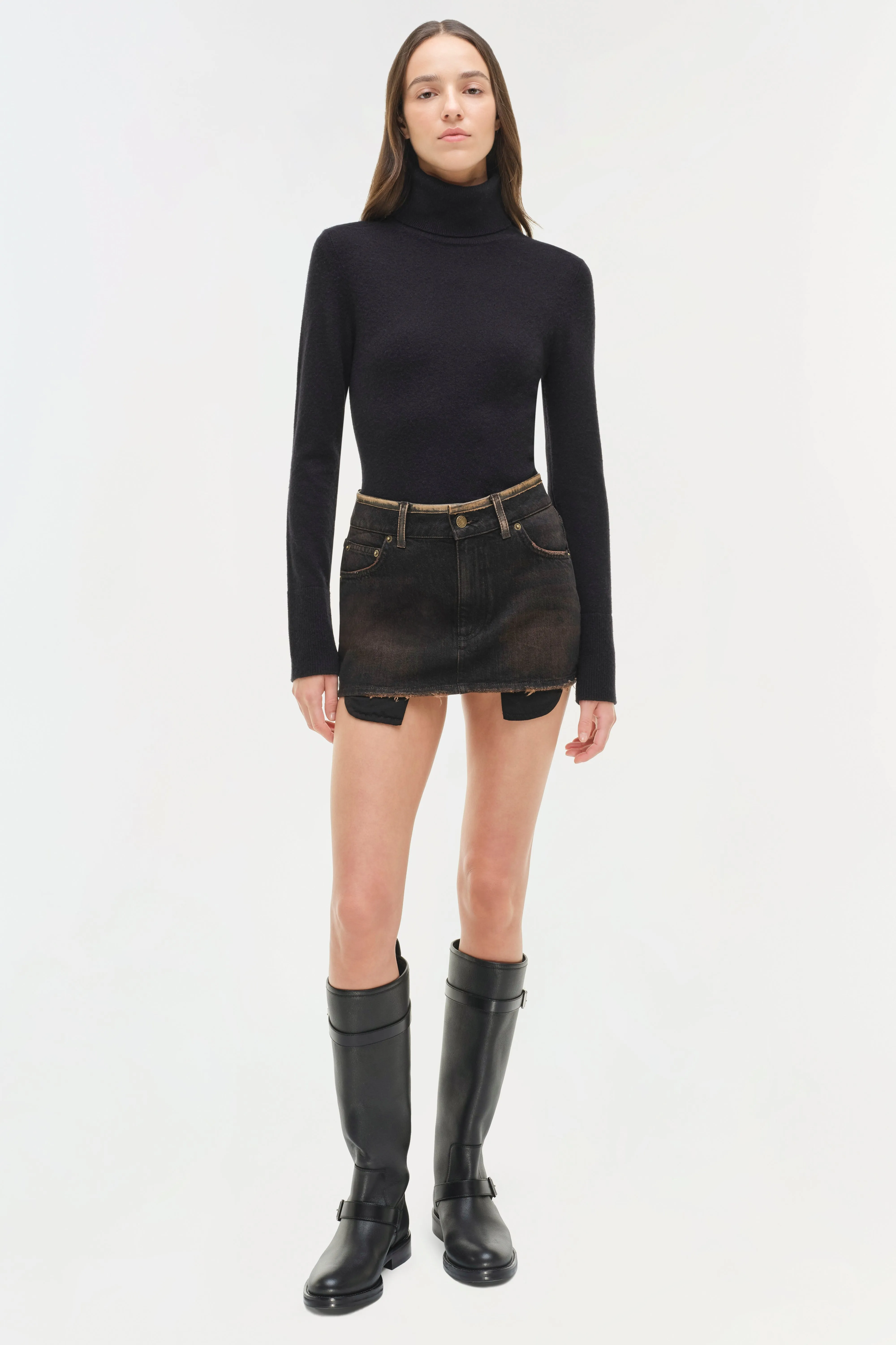 Sally Denim Mini Skirt sold by Simkhai product image thumbnail 2
