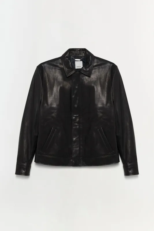 Landon Leather Jacket made by Simkhai