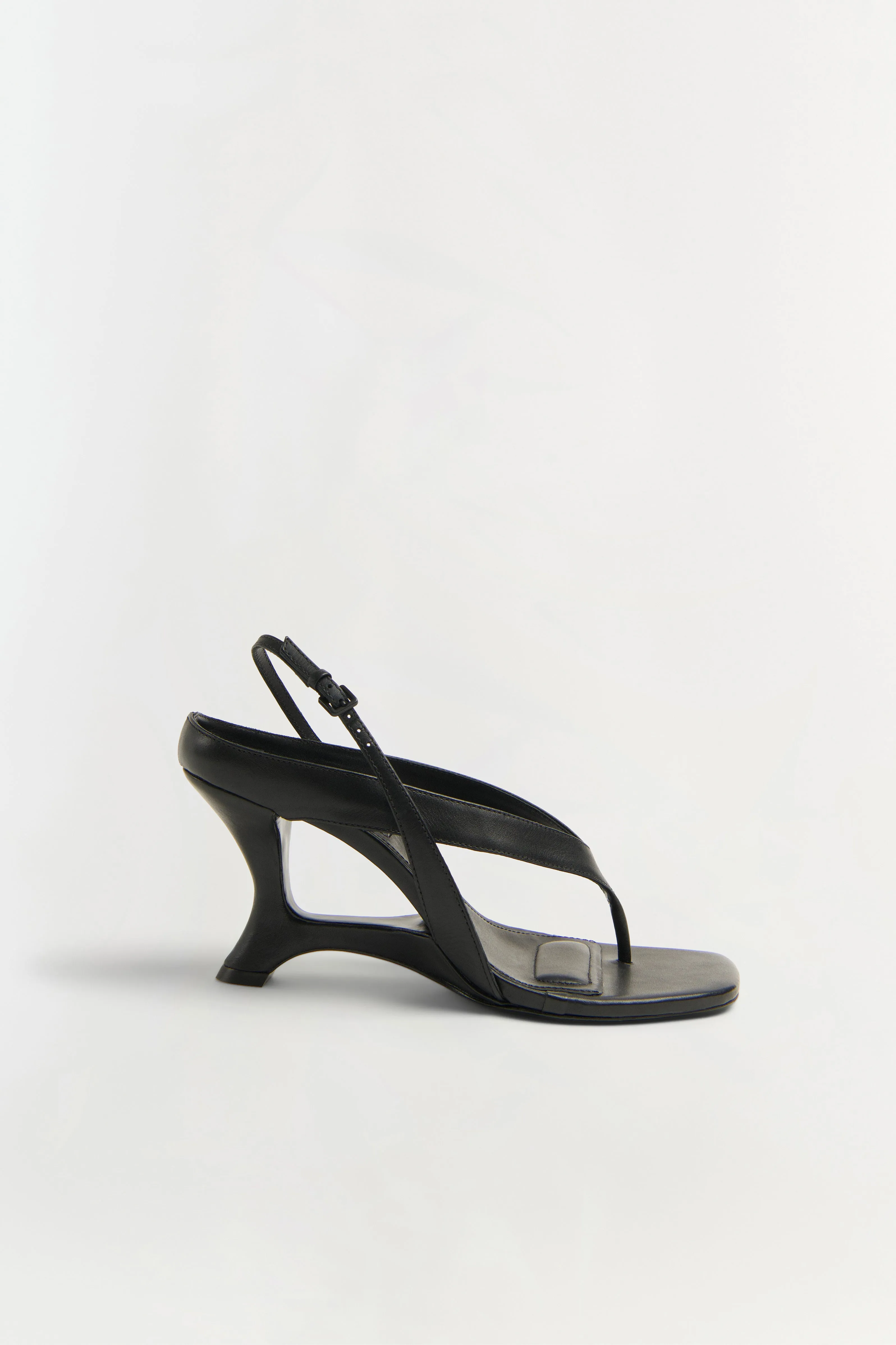 Darya Leather Wedge Thong Sandal sold by Simkhai