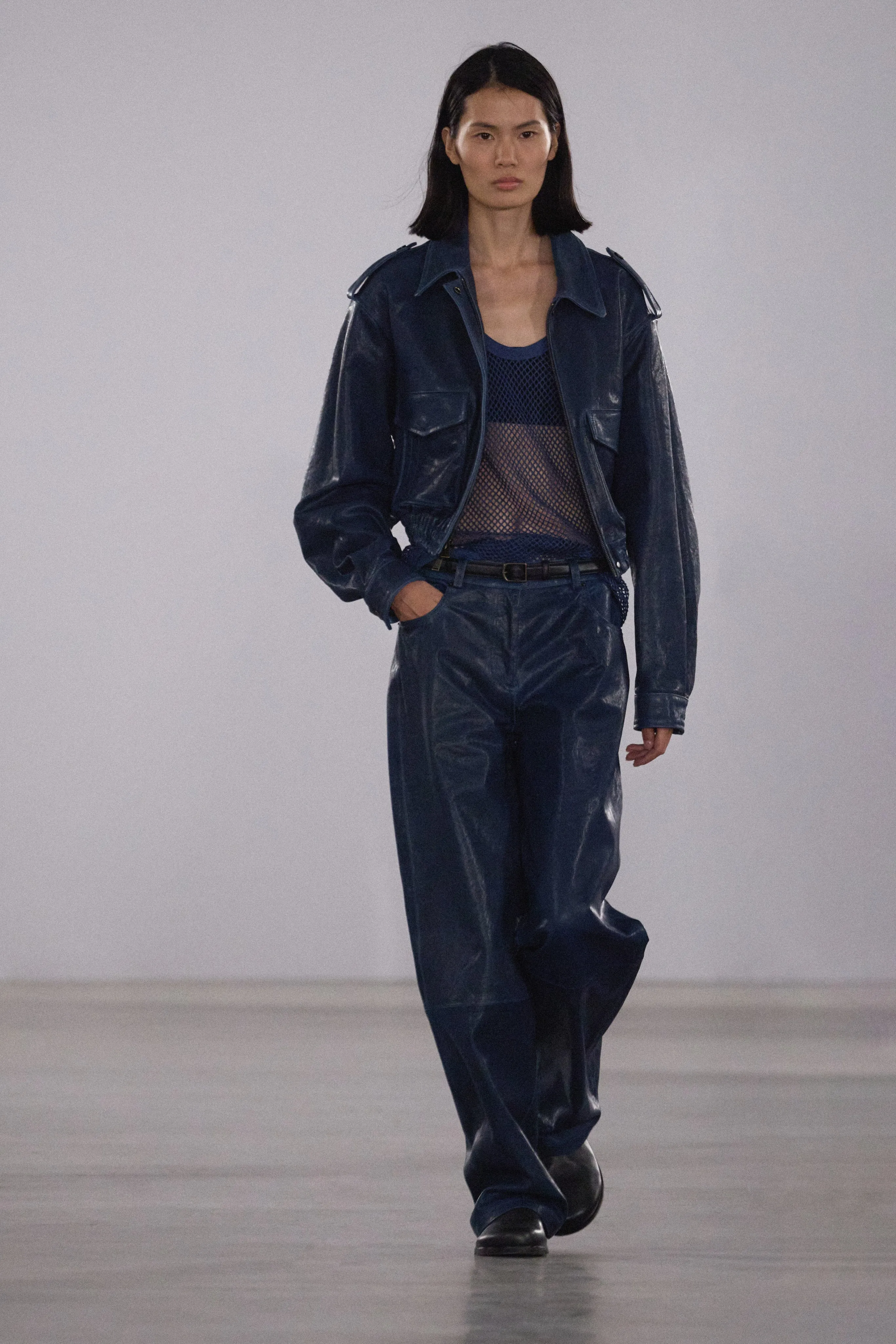 Roland Leather Cropped Jacket sold by Simkhai product image thumbnail 2