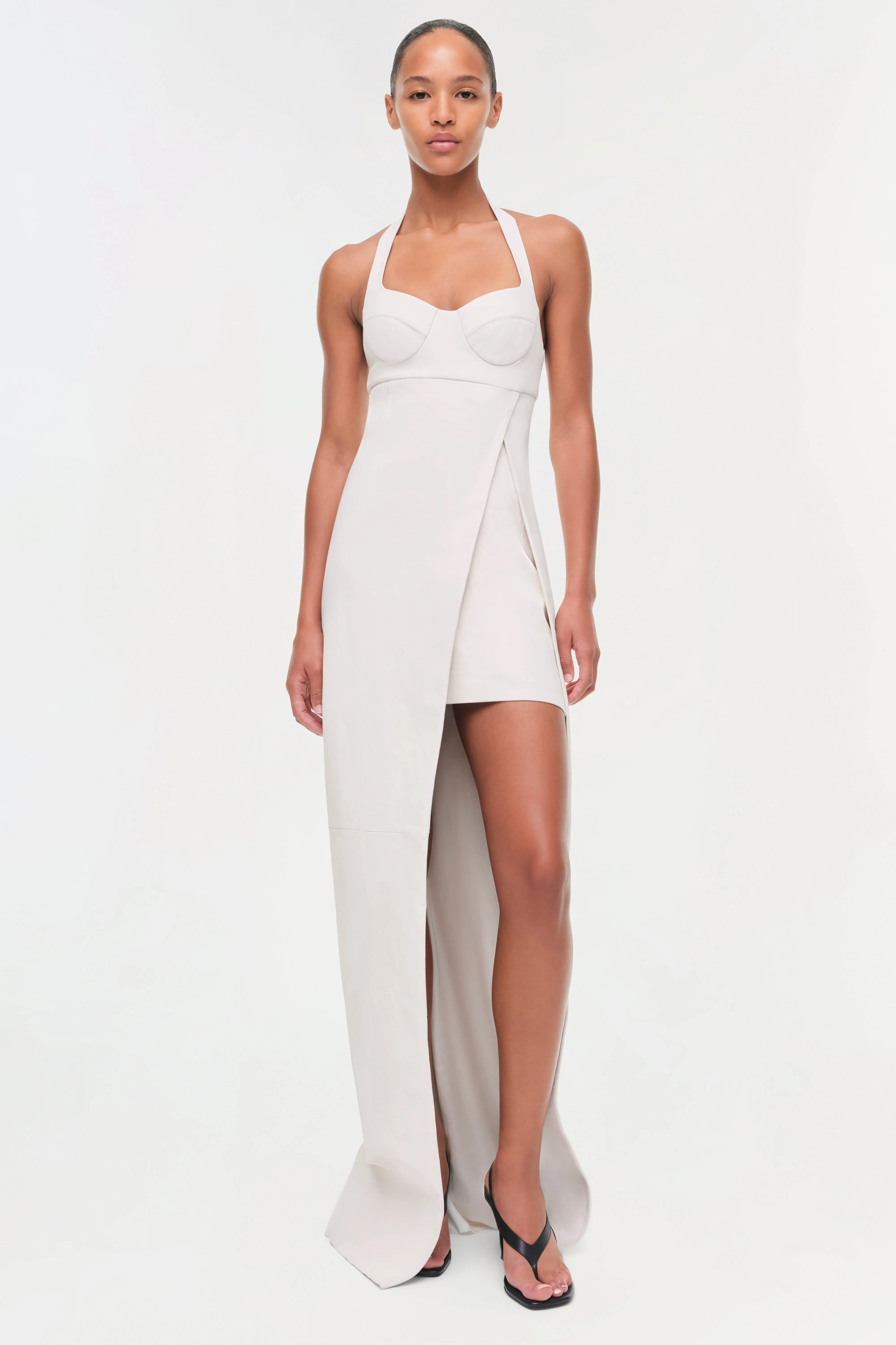 Cassidy Draped Leather Midi Dress sold by Simkhai product image thumbnail 3