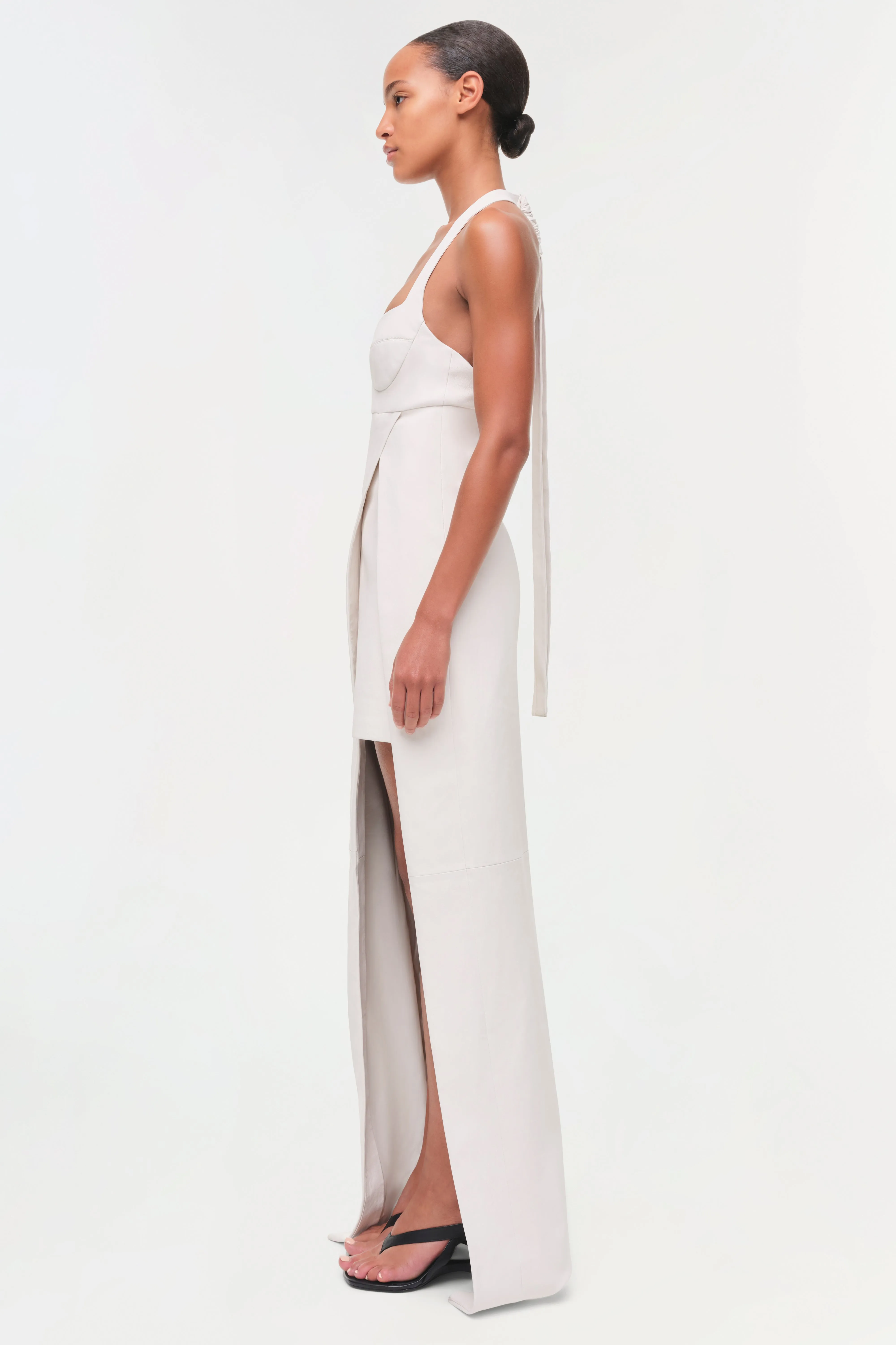 Cassidy Draped Leather Midi Dress sold by Simkhai product image thumbnail 5