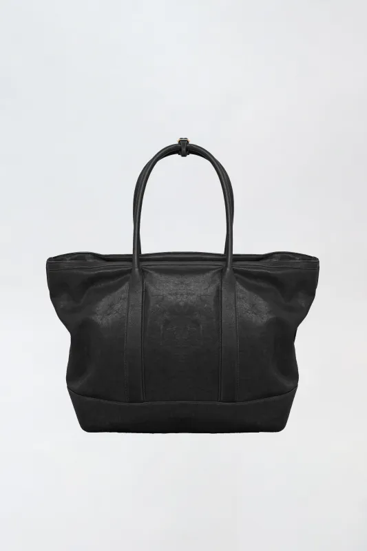 Blaire Distressed Leather Weekender made by Simkhai